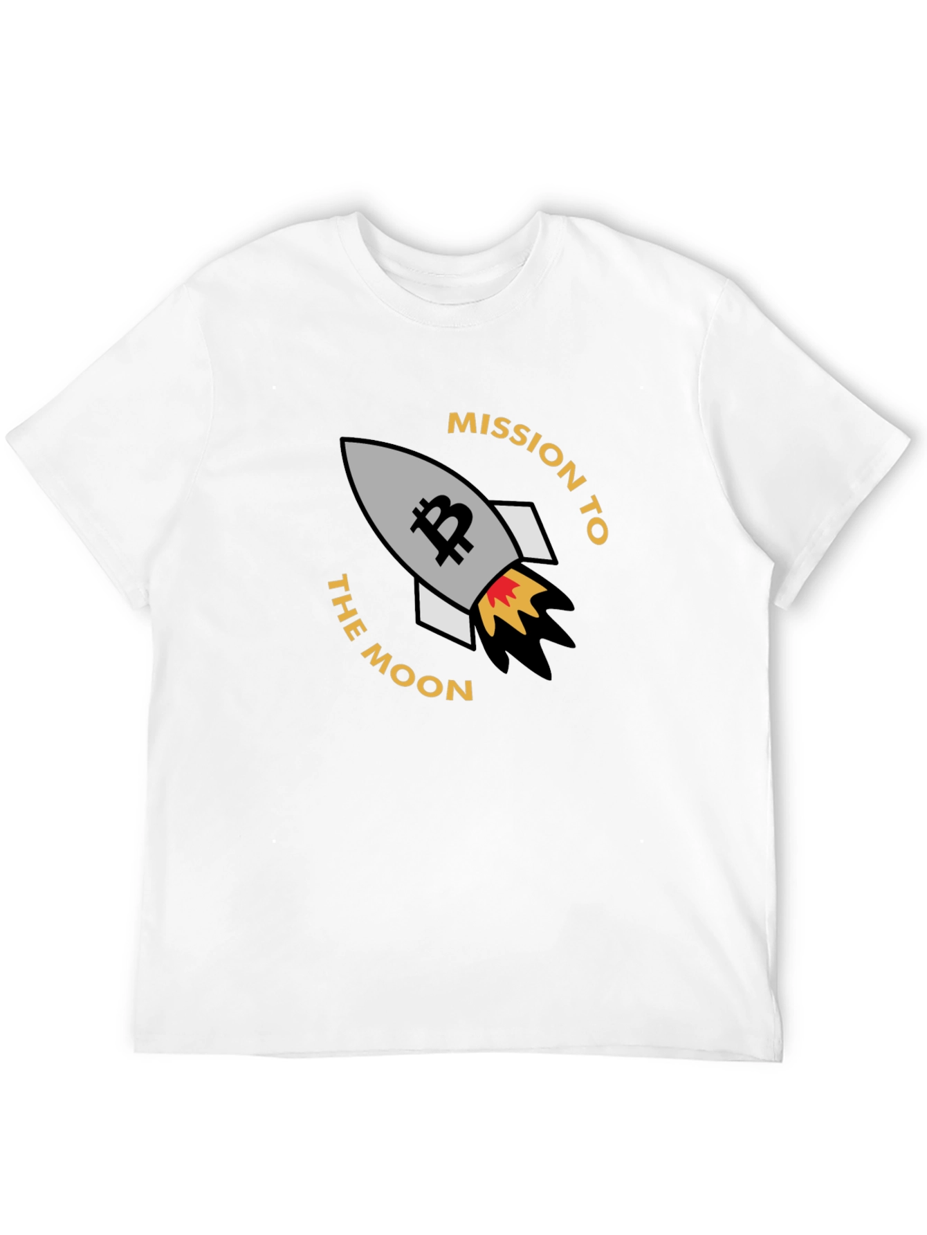 Bitcoin Mission To The Moon Black T-Shirt