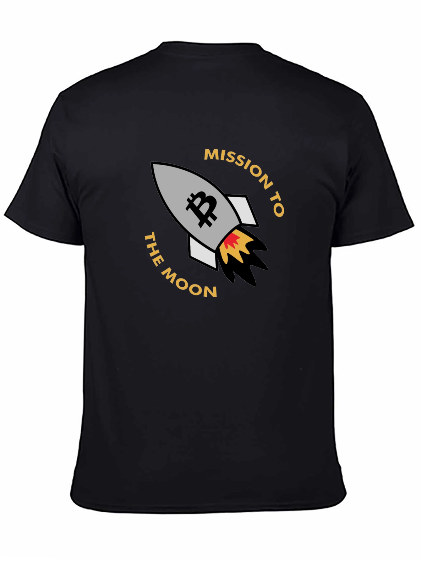 Bitcoin Mission To The Moon Black T-Shirt