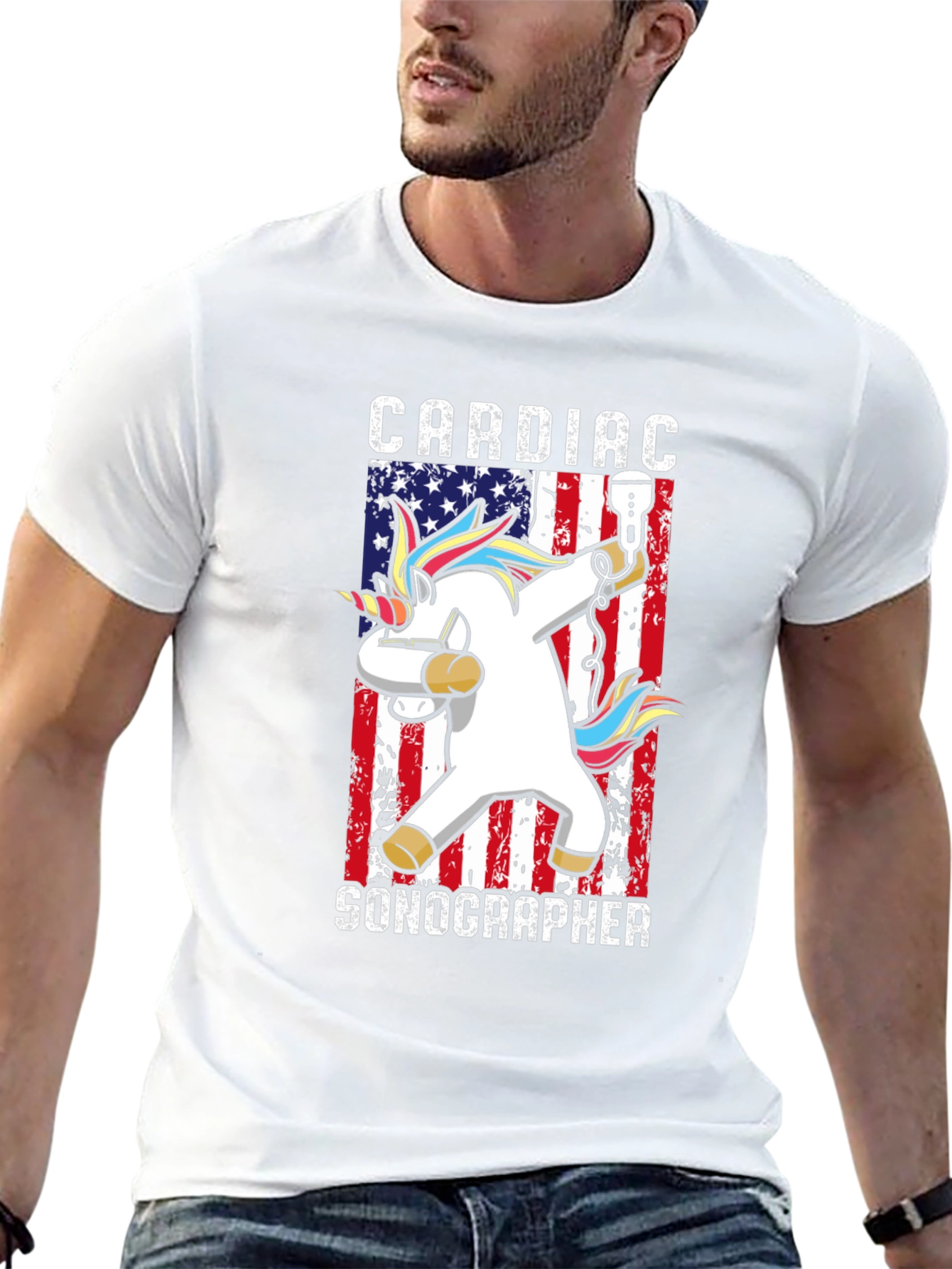 Cardiac Sonographer T-Shirt - American Unicorn