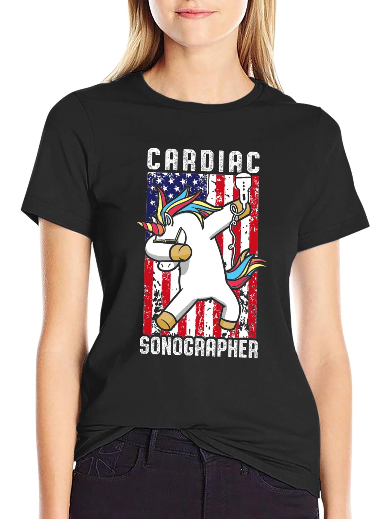 Cardiac Sonographer T-Shirt - American Unicorn