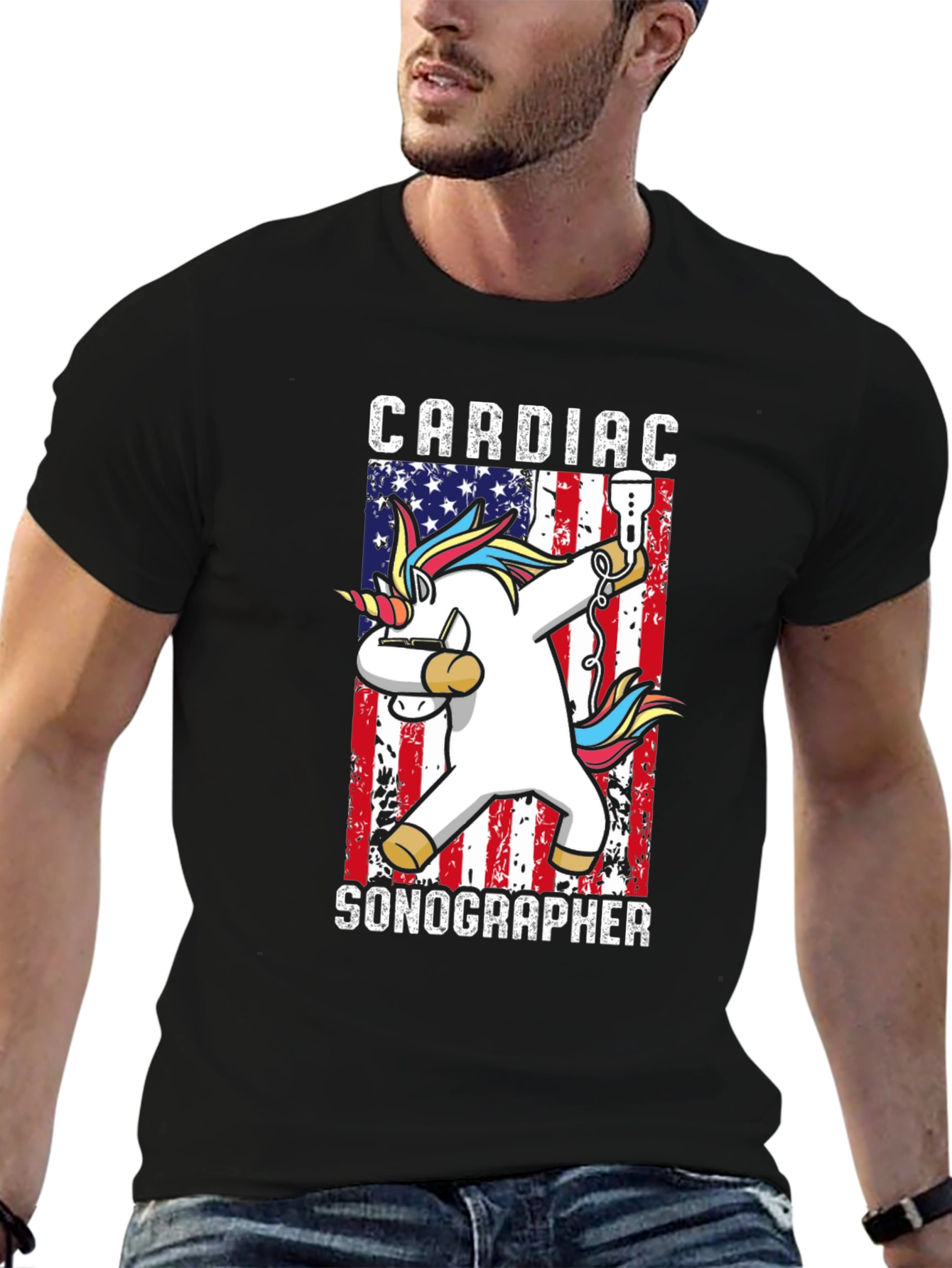 Cardiac Sonographer T-Shirt - American Unicorn