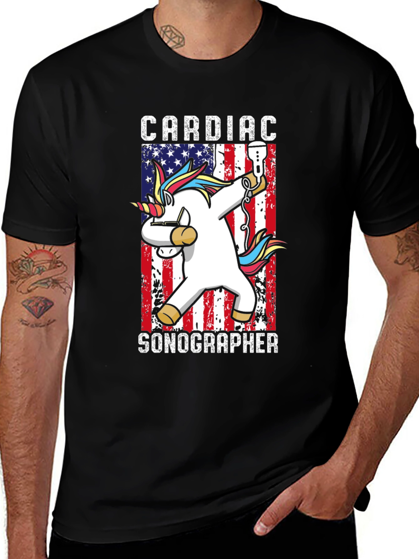 Cardiac Sonographer T-Shirt - American Unicorn