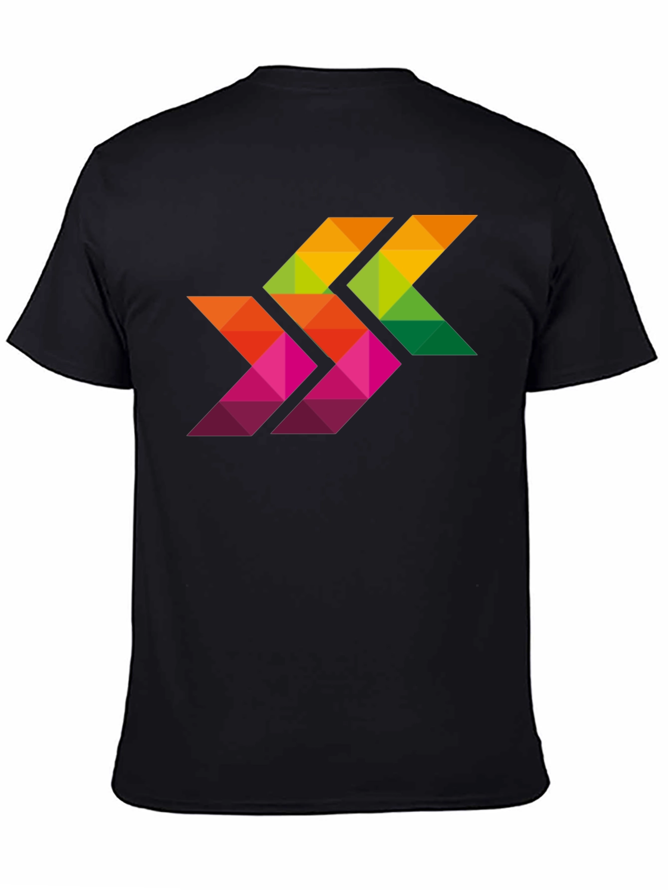 Geometric Arrows Graphic Black T-Shirt