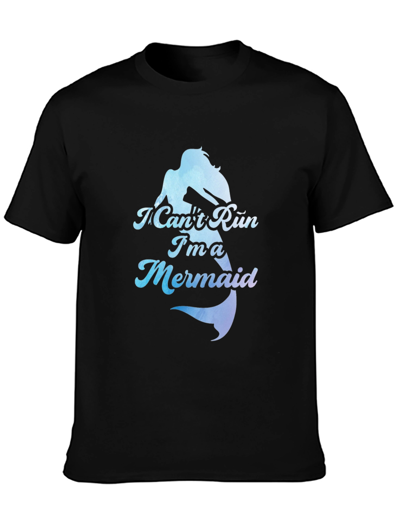 I Cant Run Im A Mermaid Black T-Shirt