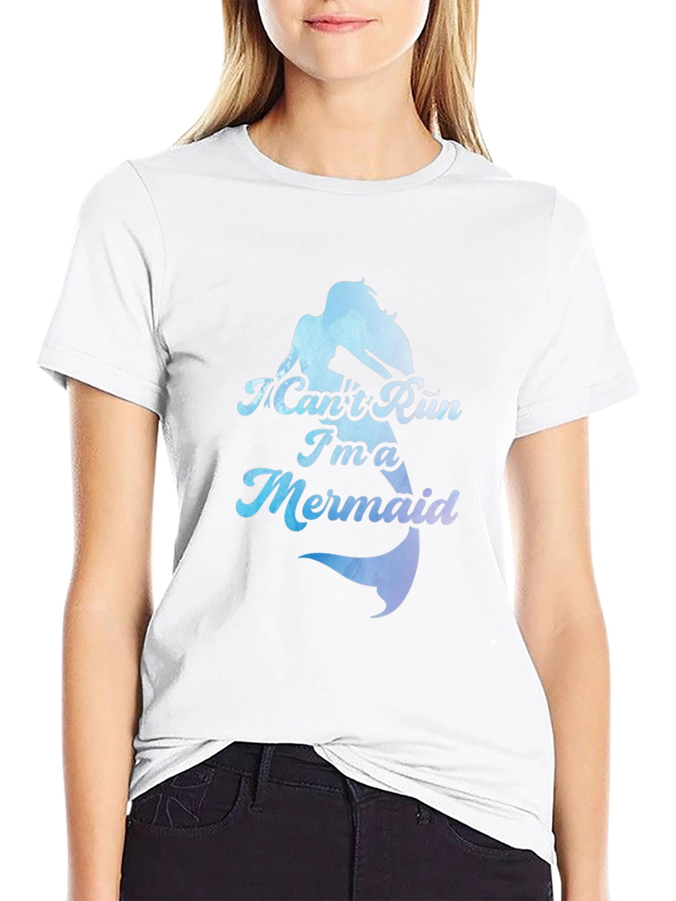 I Cant Run Im A Mermaid Black T-Shirt