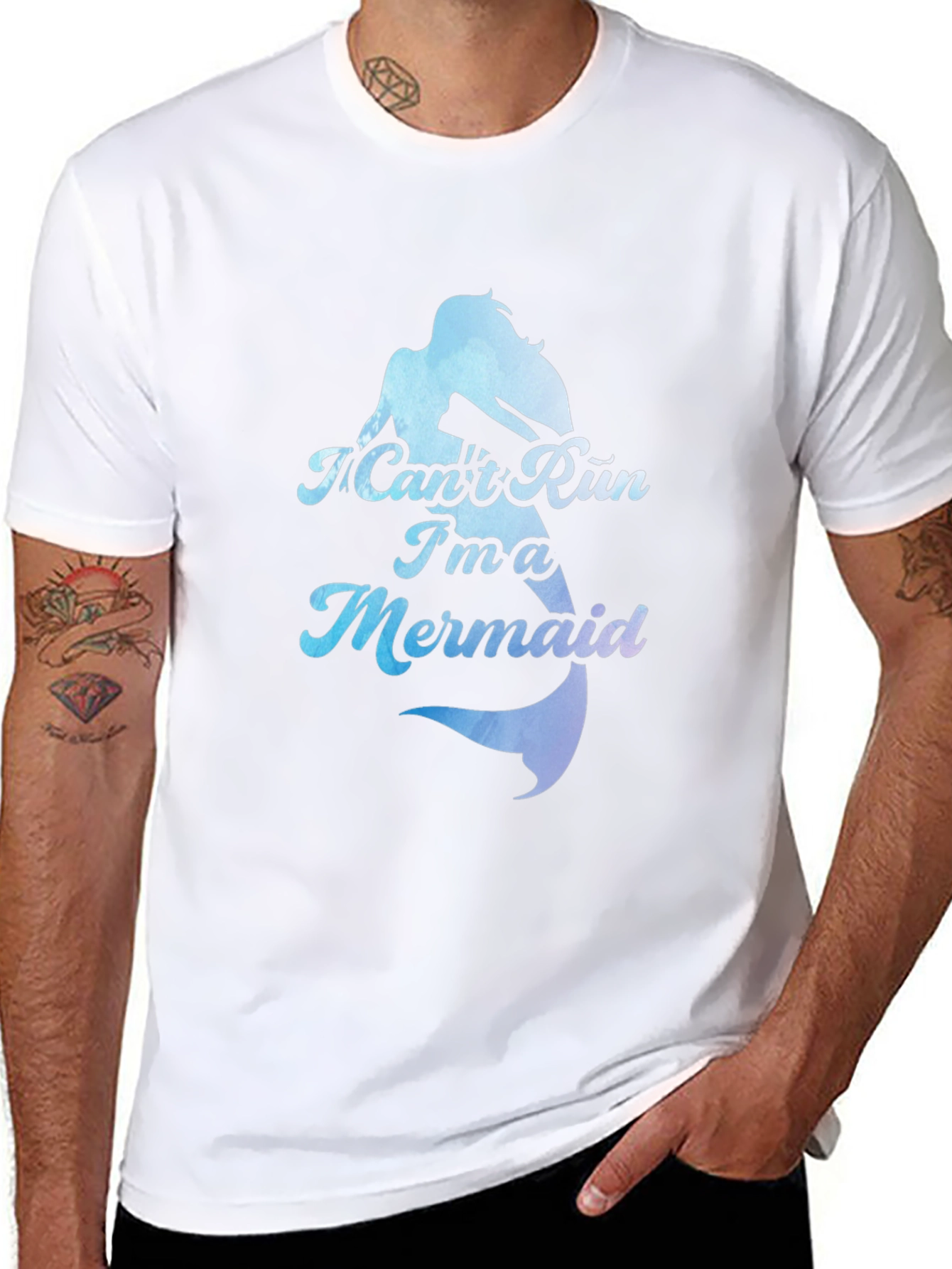 I Cant Run Im A Mermaid Black T-Shirt