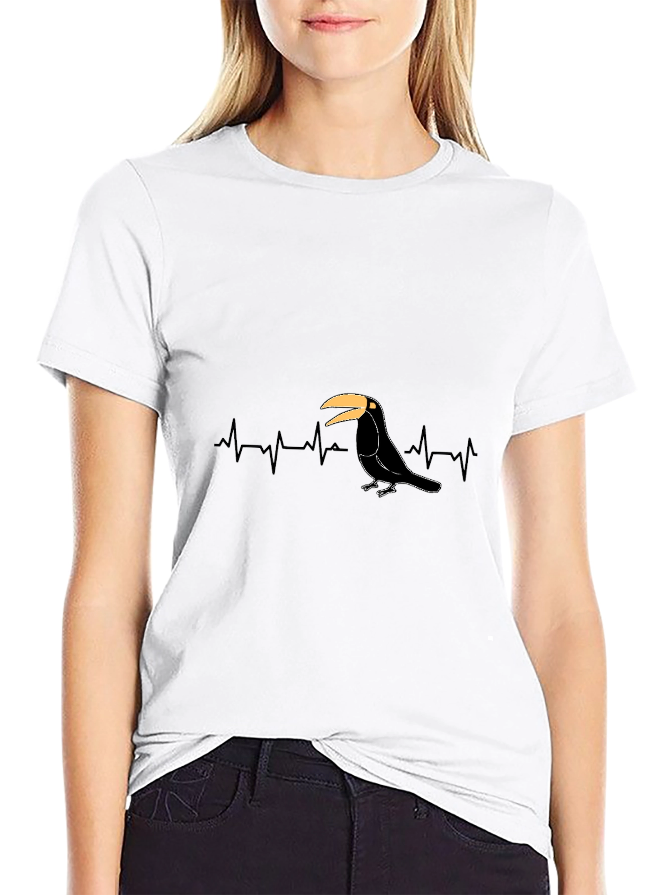 Toucan Heartbeat T-Shirt - Black