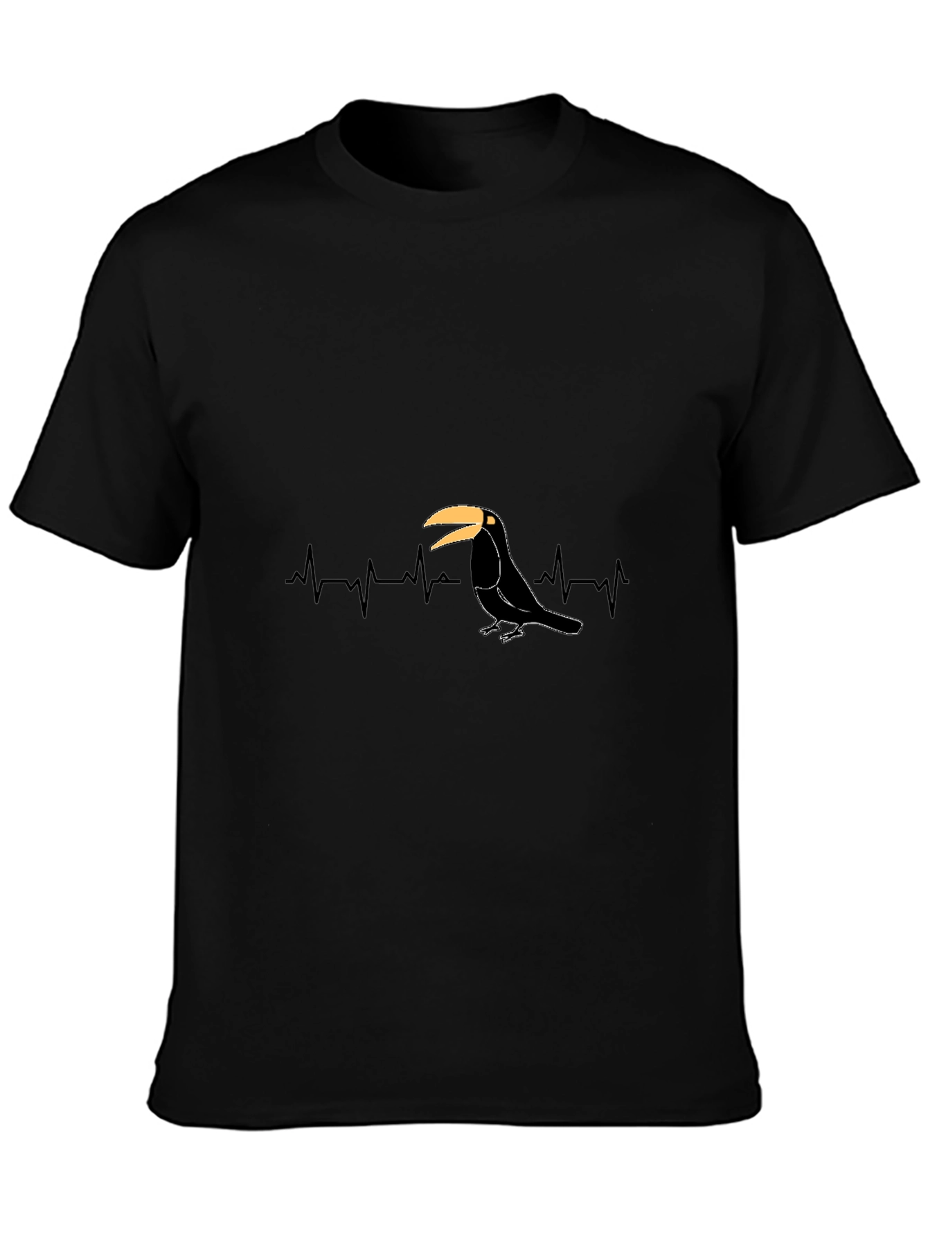 Toucan Heartbeat T-Shirt - Black