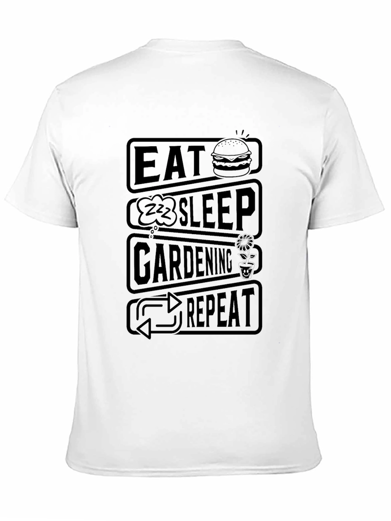 Eat Sleep Gardening Repeat Graphic Tee