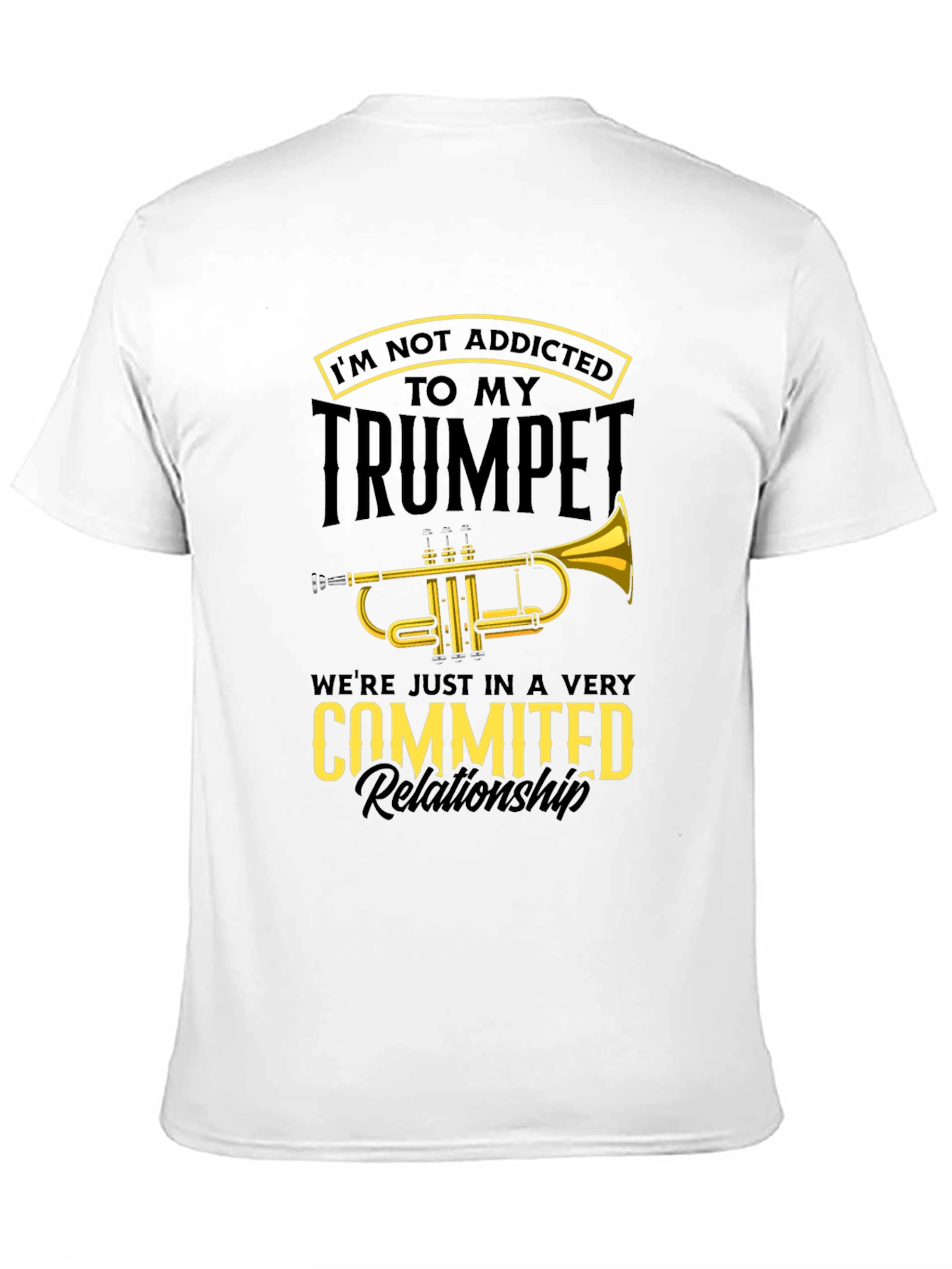 Trumpet Player Black T-Shirt Funny Music Lover Gift