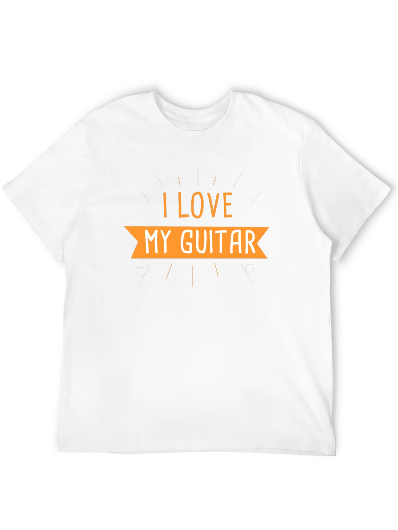 I Love My Guitar Black T-Shirt