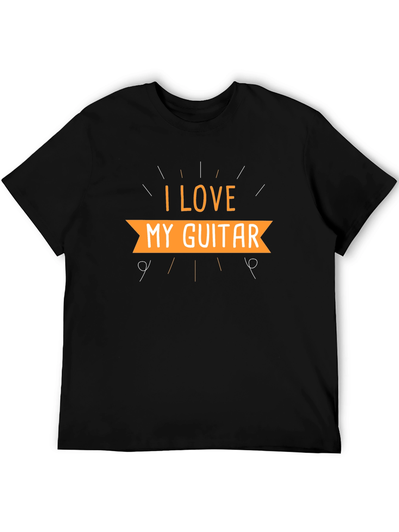 I Love My Guitar Black T-Shirt