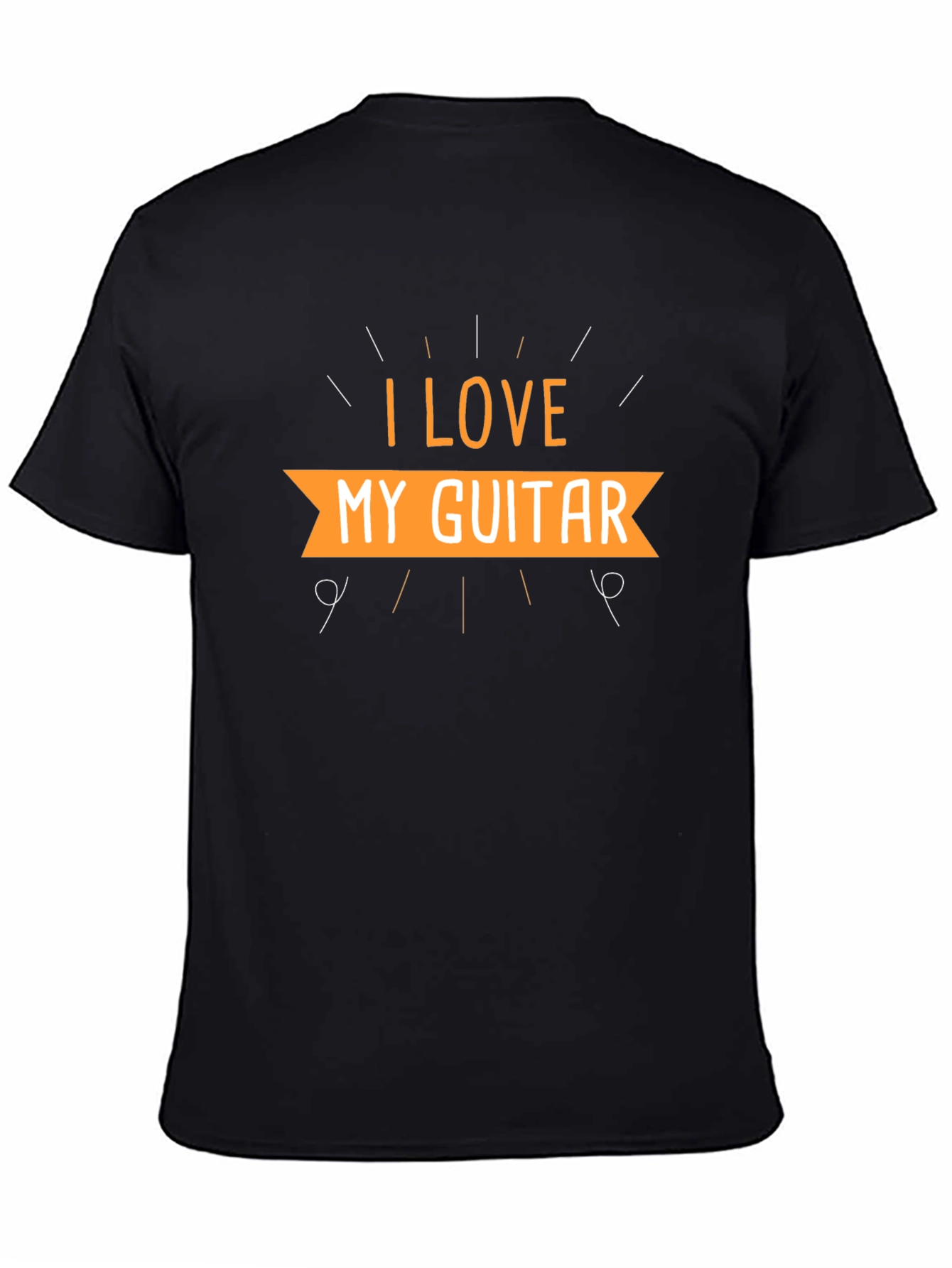 I Love My Guitar Black T-Shirt