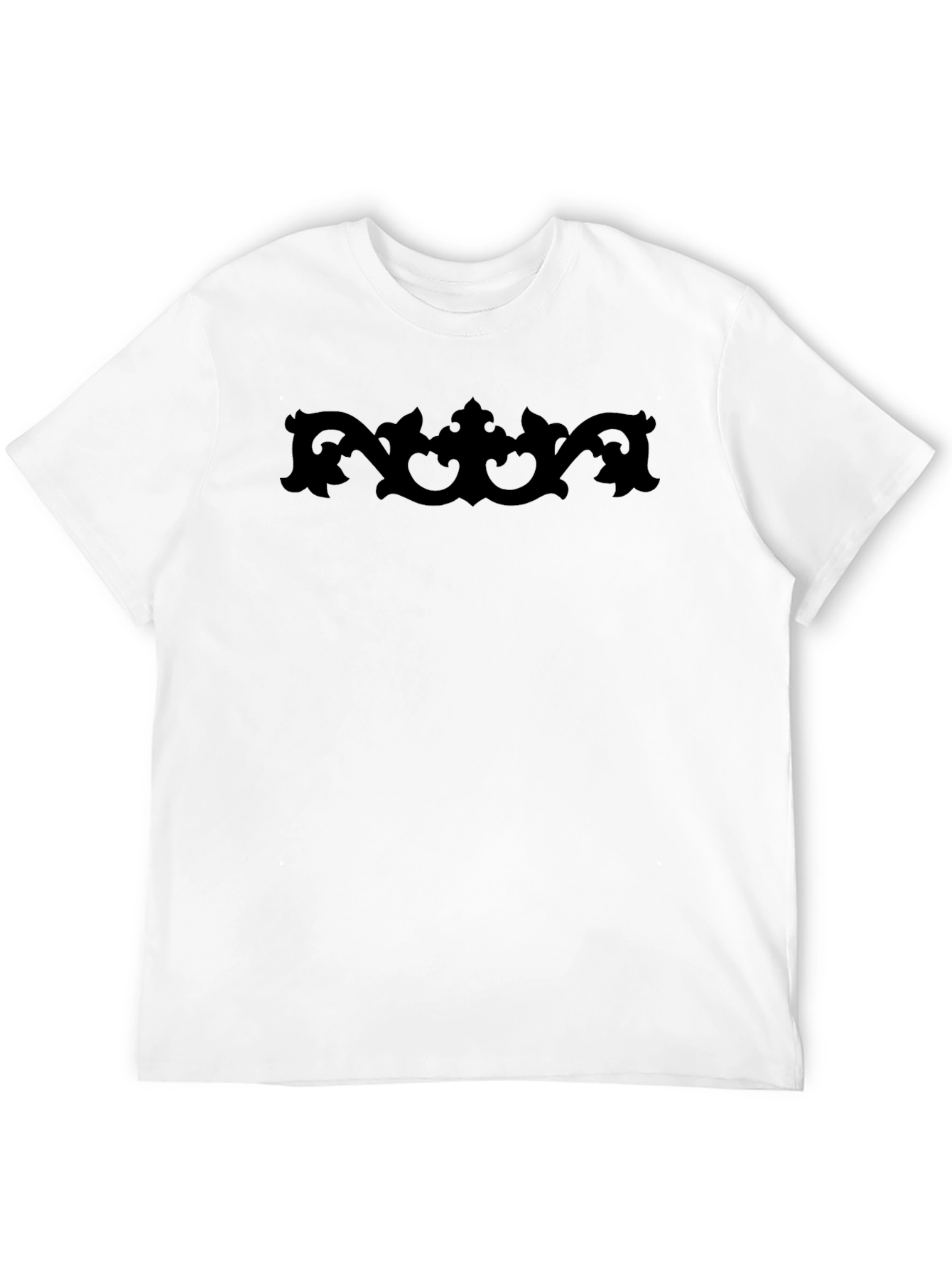 Black Graphic Tee - Ornate Design