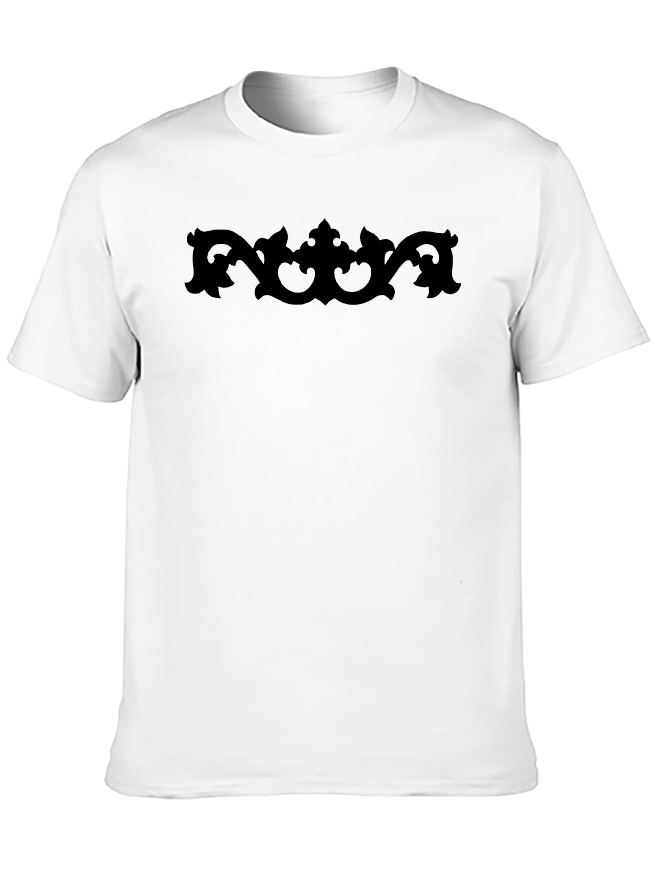 Black Graphic Tee - Ornate Design