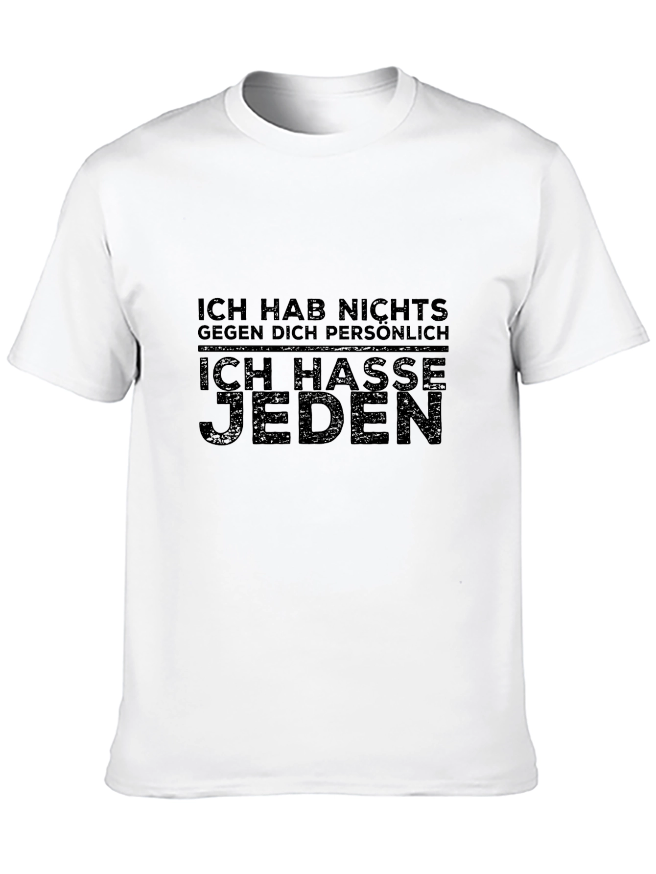 Ich Hasse Jeden Black Graphic Tee