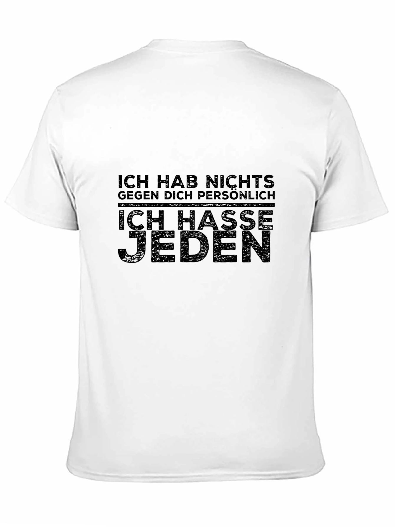 Ich Hasse Jeden Black Graphic Tee