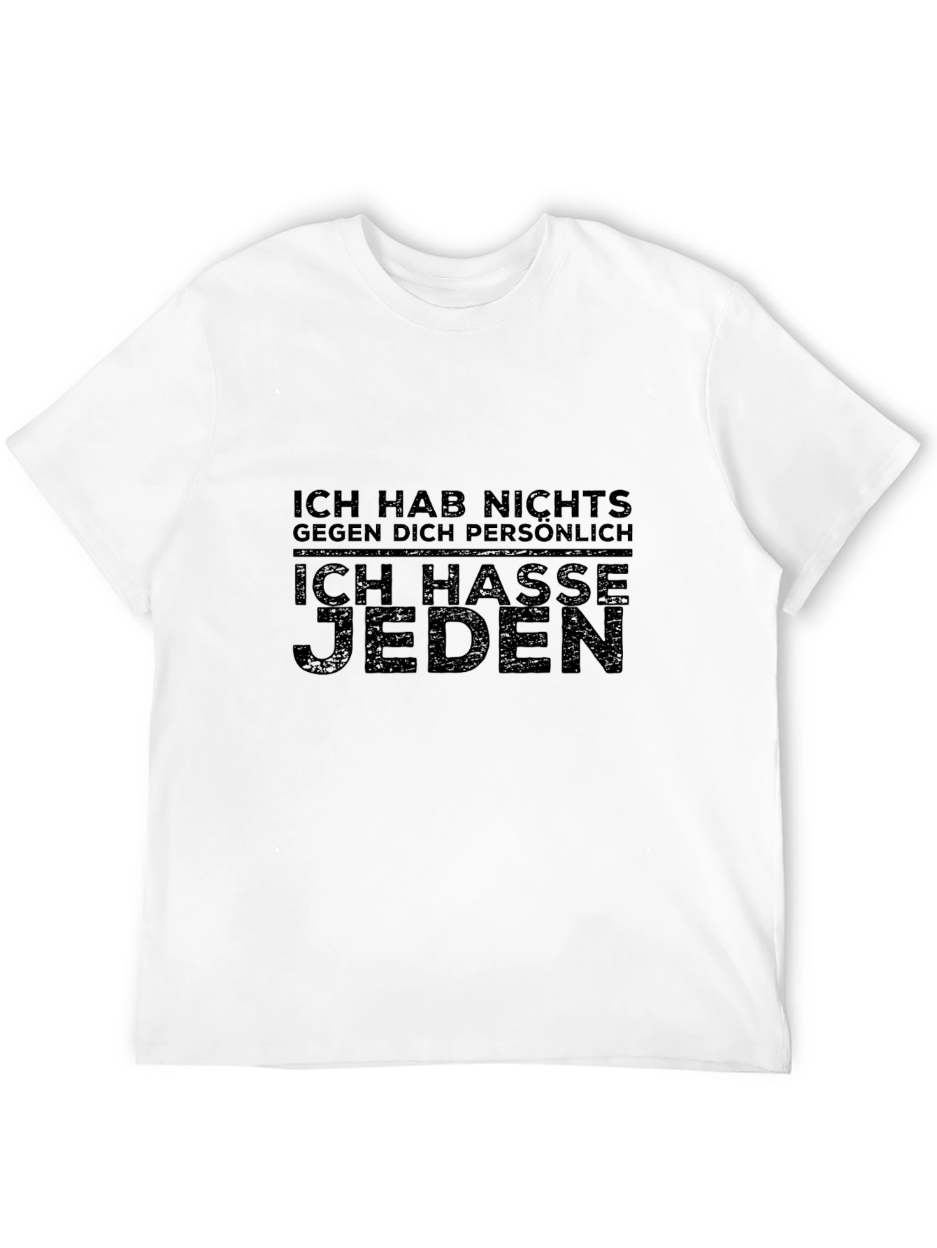 Ich Hasse Jeden Black Graphic Tee