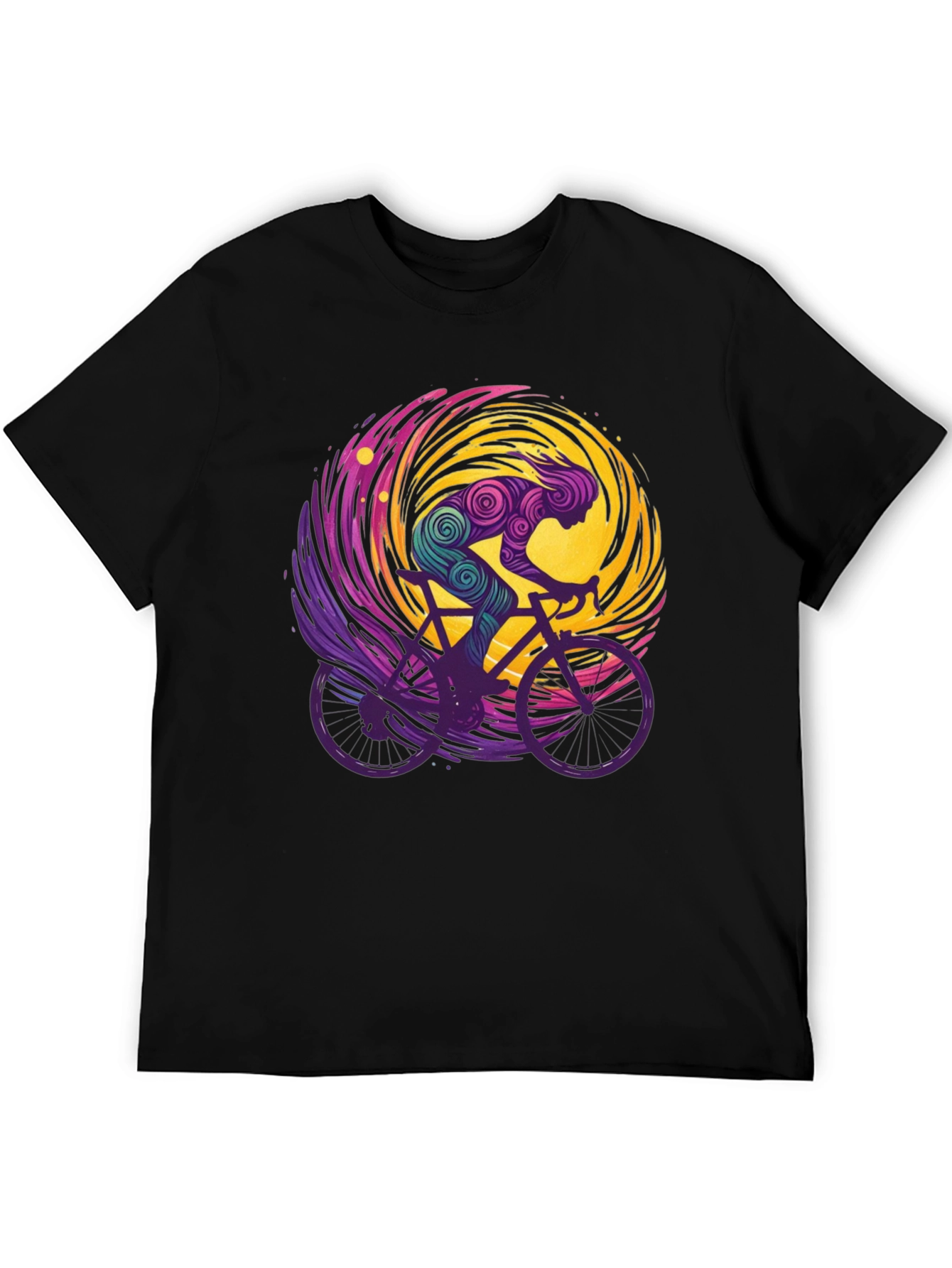 Cosmic Cyclist Tee - Unique Graphic Design