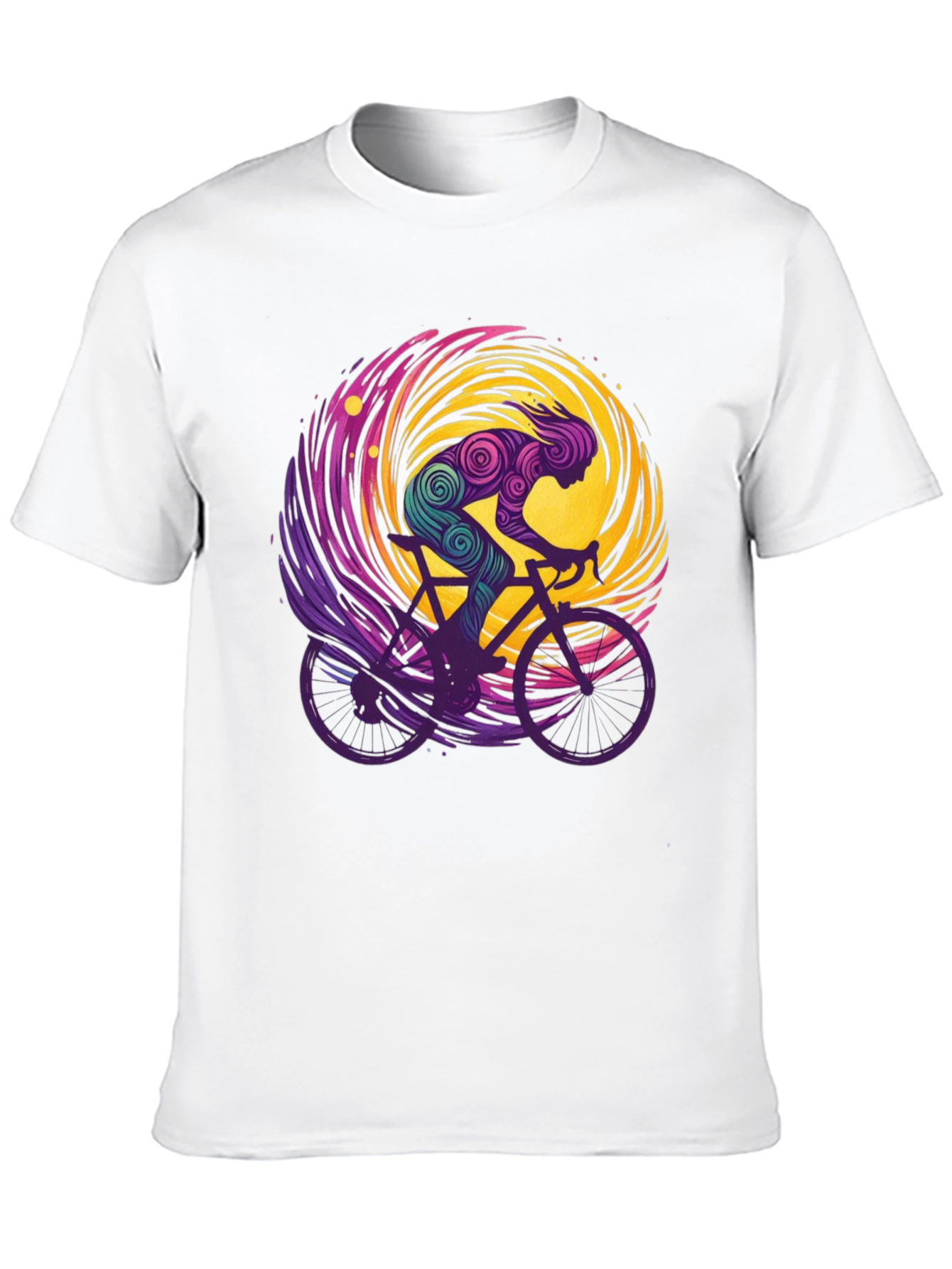 Cosmic Cyclist Tee - Unique Graphic Design