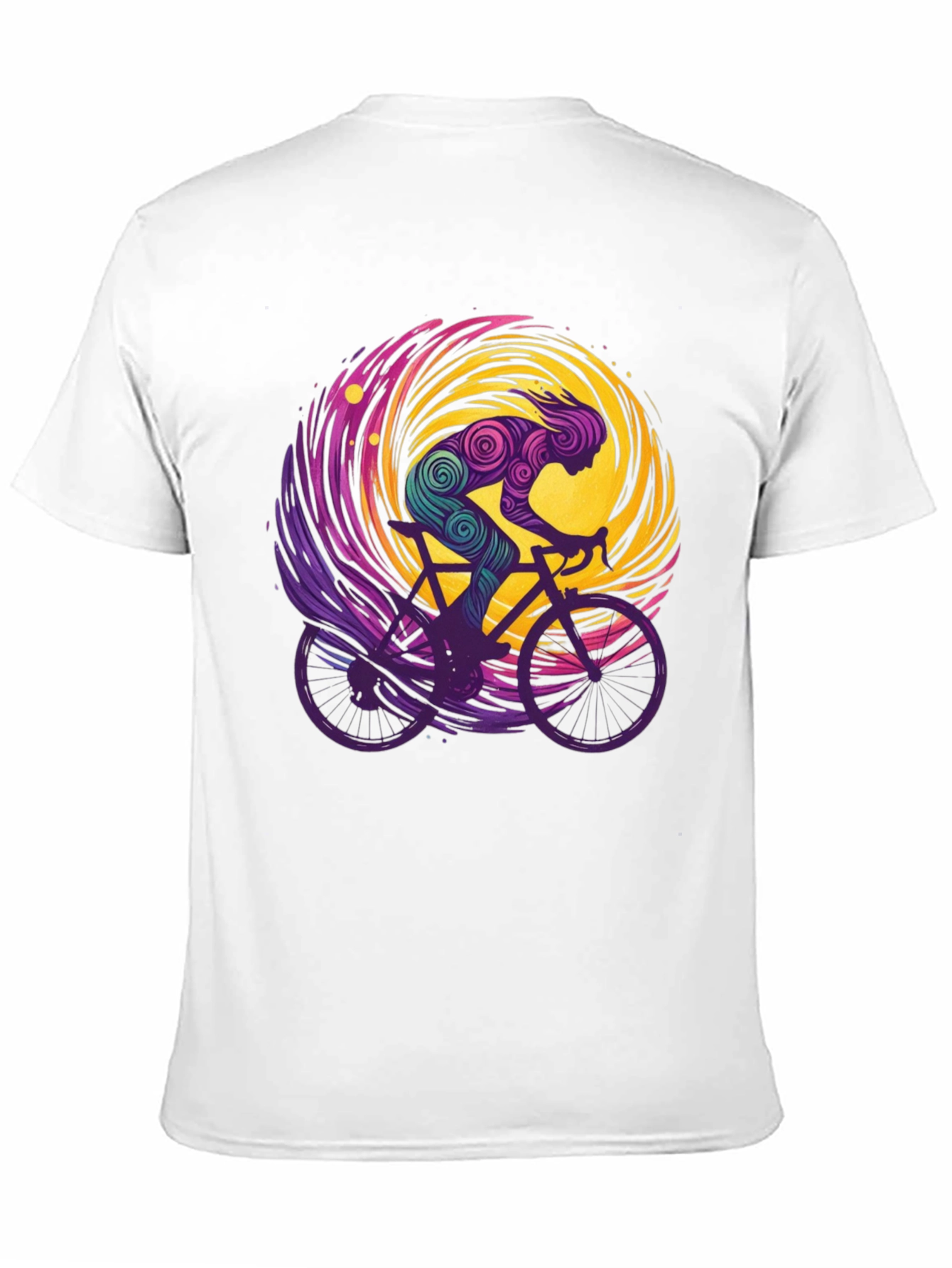 Cosmic Cyclist Tee - Unique Graphic Design