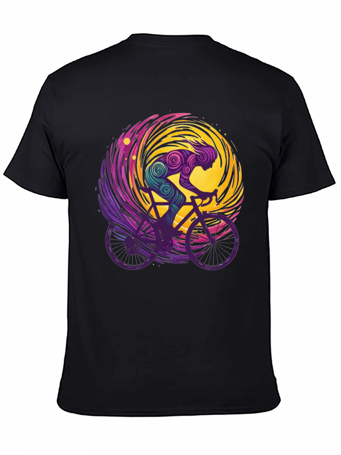Cosmic Cyclist Tee - Unique Graphic Design