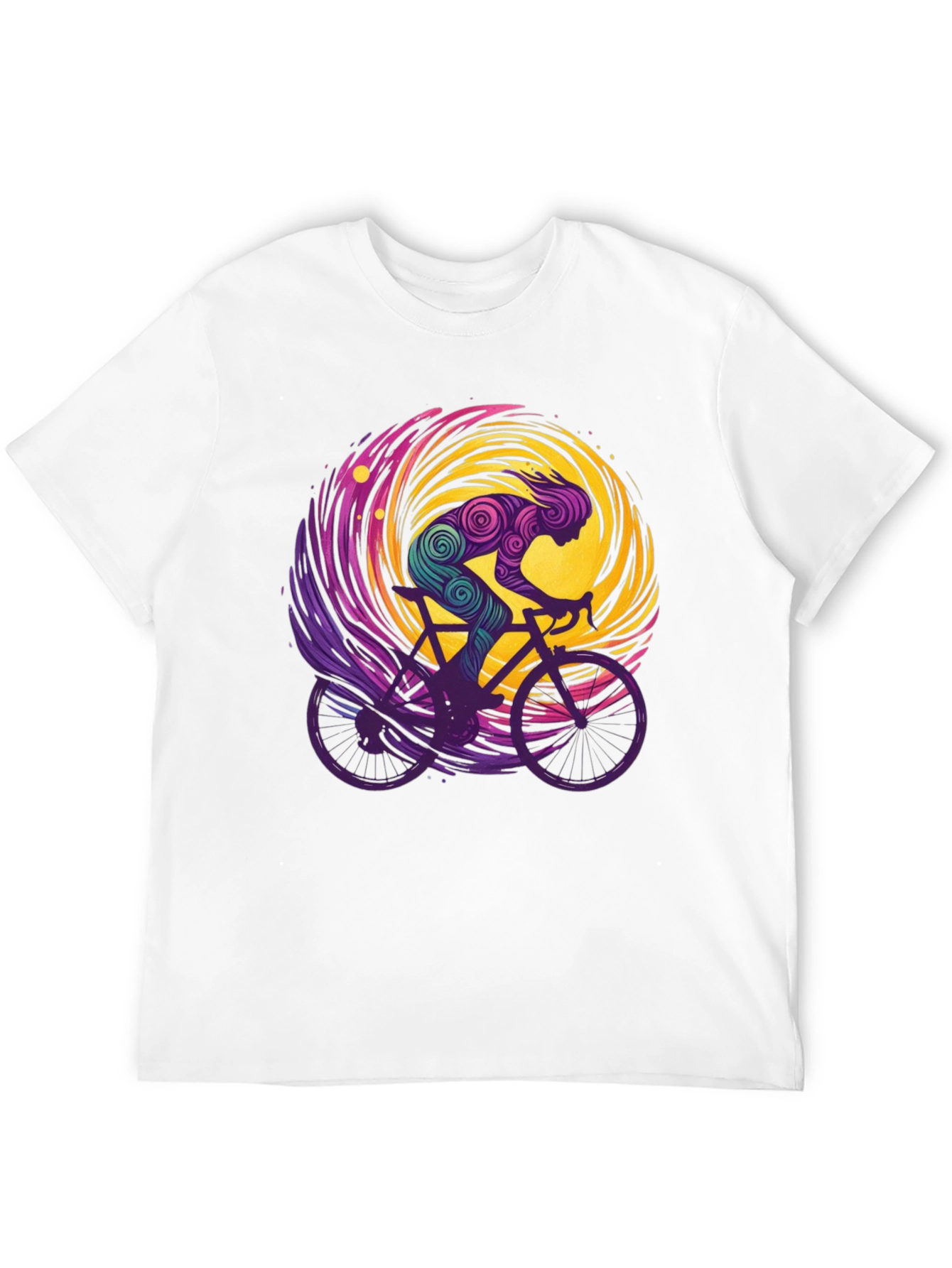 Cosmic Cyclist Tee - Unique Graphic Design