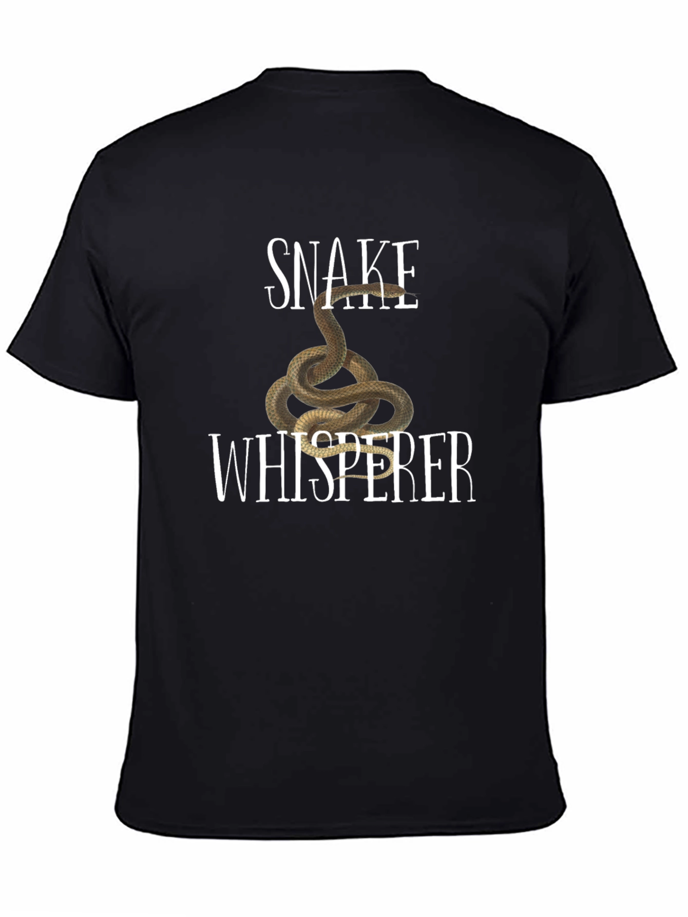 Snake Whisperer Graphic Tee - Black Cotton T-Shirt