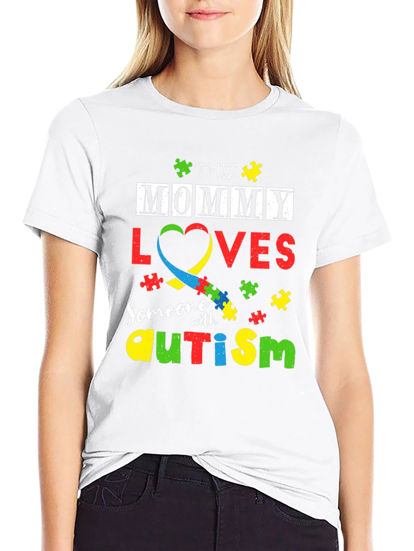 Autism Awareness T-Shirt: This Mommy Loves Someone With Autism