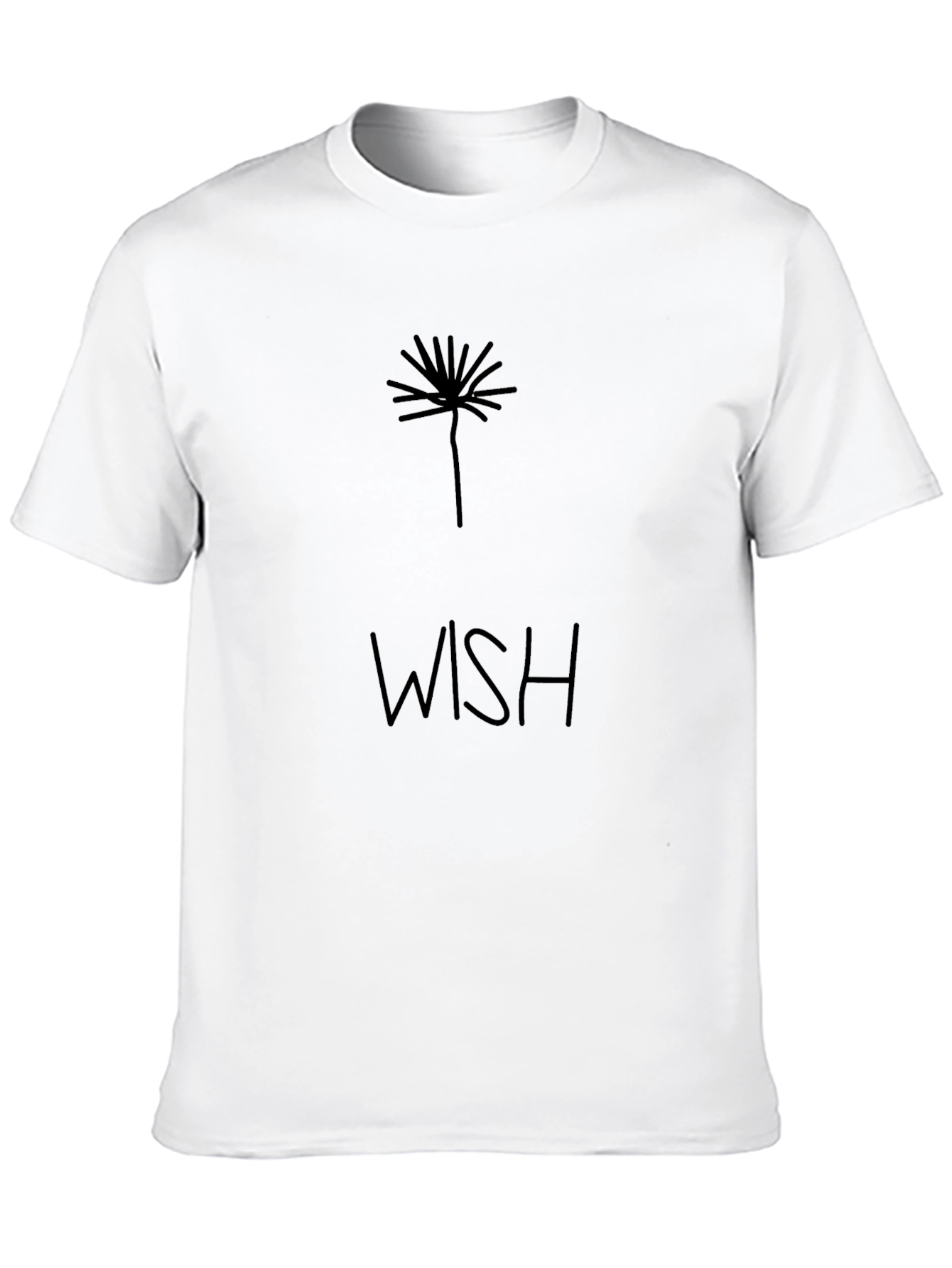 Wish Dandelion Graphic Tee - Classic Black