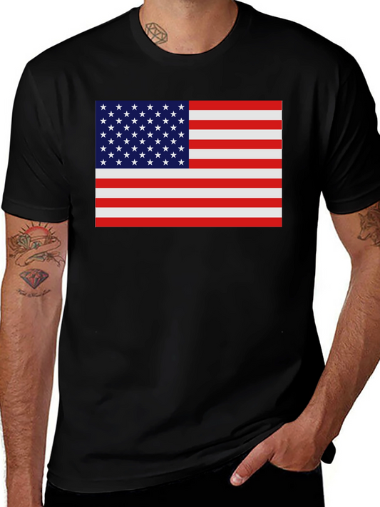 USA Flag Graphic Print T-Shirt