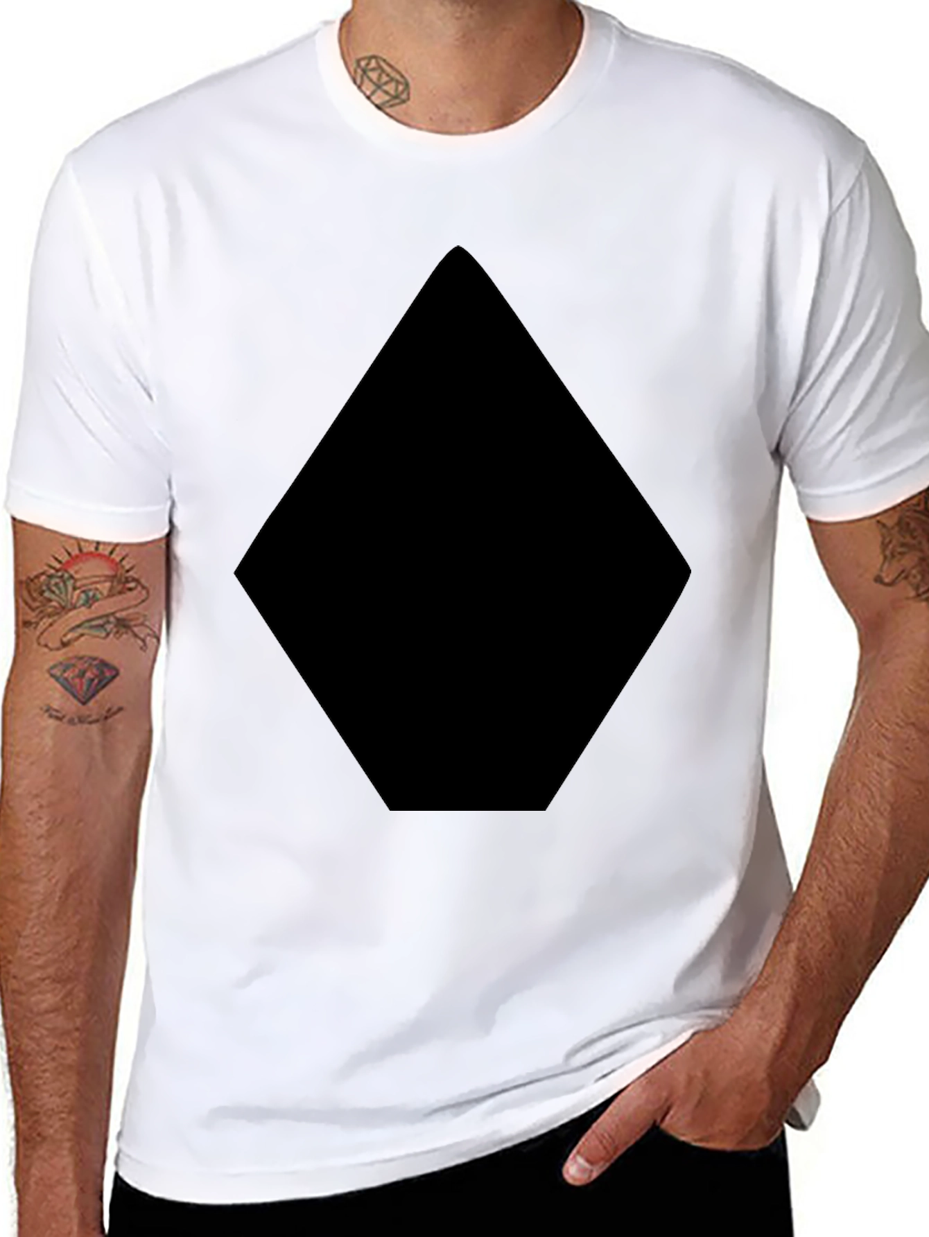 Mens Black Diamond Graphic T-Shirt