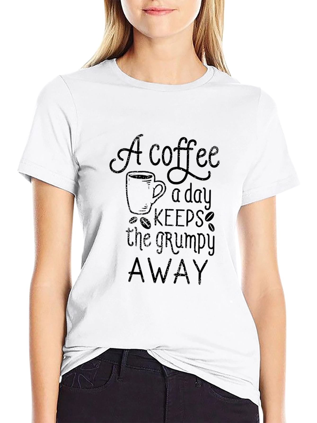 Coffee Lovers Tee: Keeps the Grumpy Away