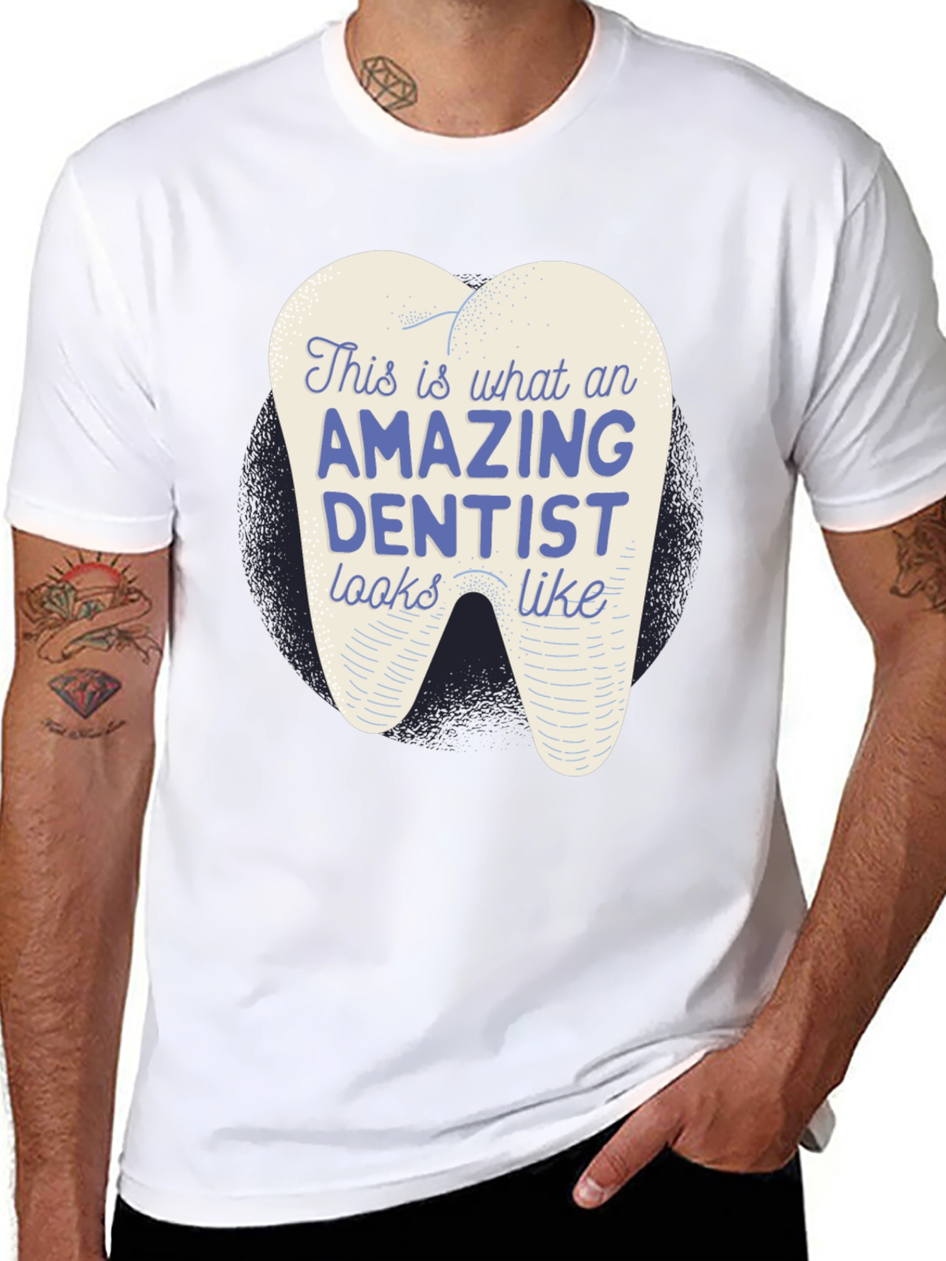 Amazing Dentist Graphic T-Shirt - Black Cotton Tee