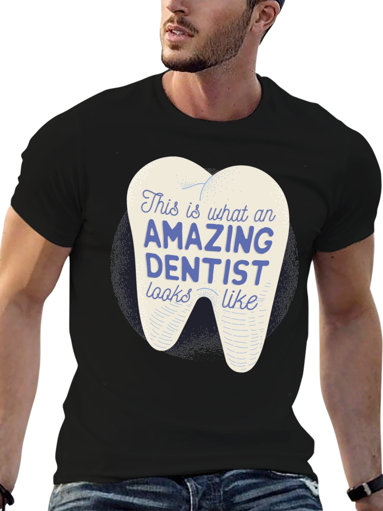 Amazing Dentist Graphic T-Shirt - Black Cotton Tee
