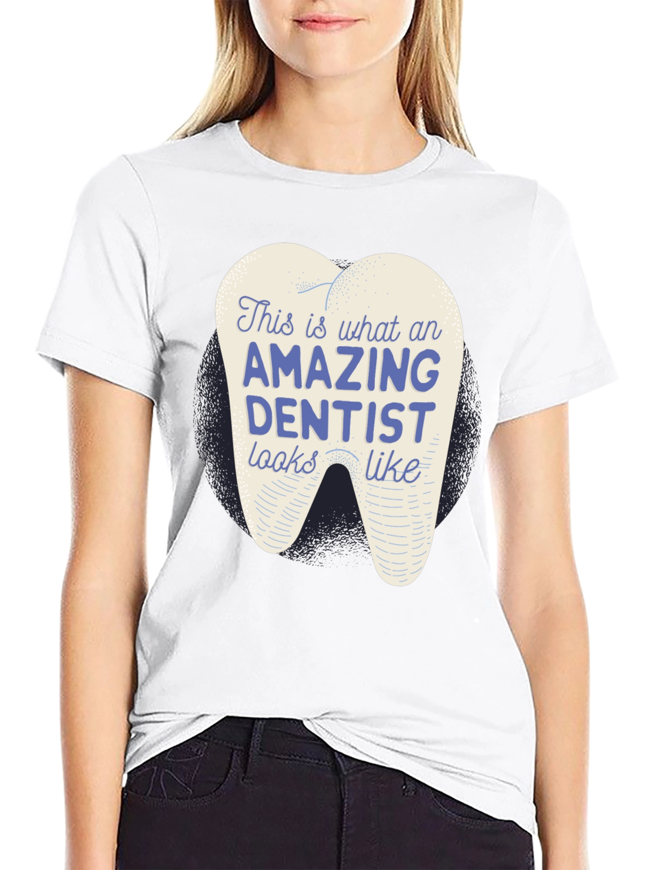 Amazing Dentist Graphic T-Shirt - Black Cotton Tee