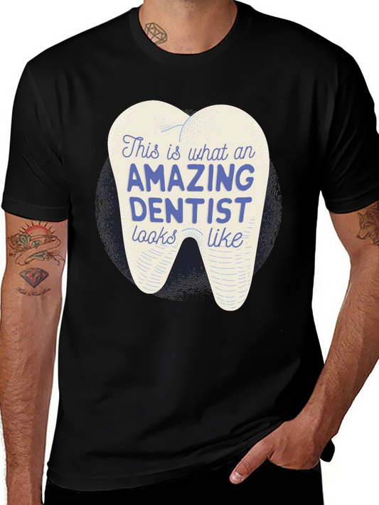 Amazing Dentist Graphic T-Shirt - Black Cotton Tee