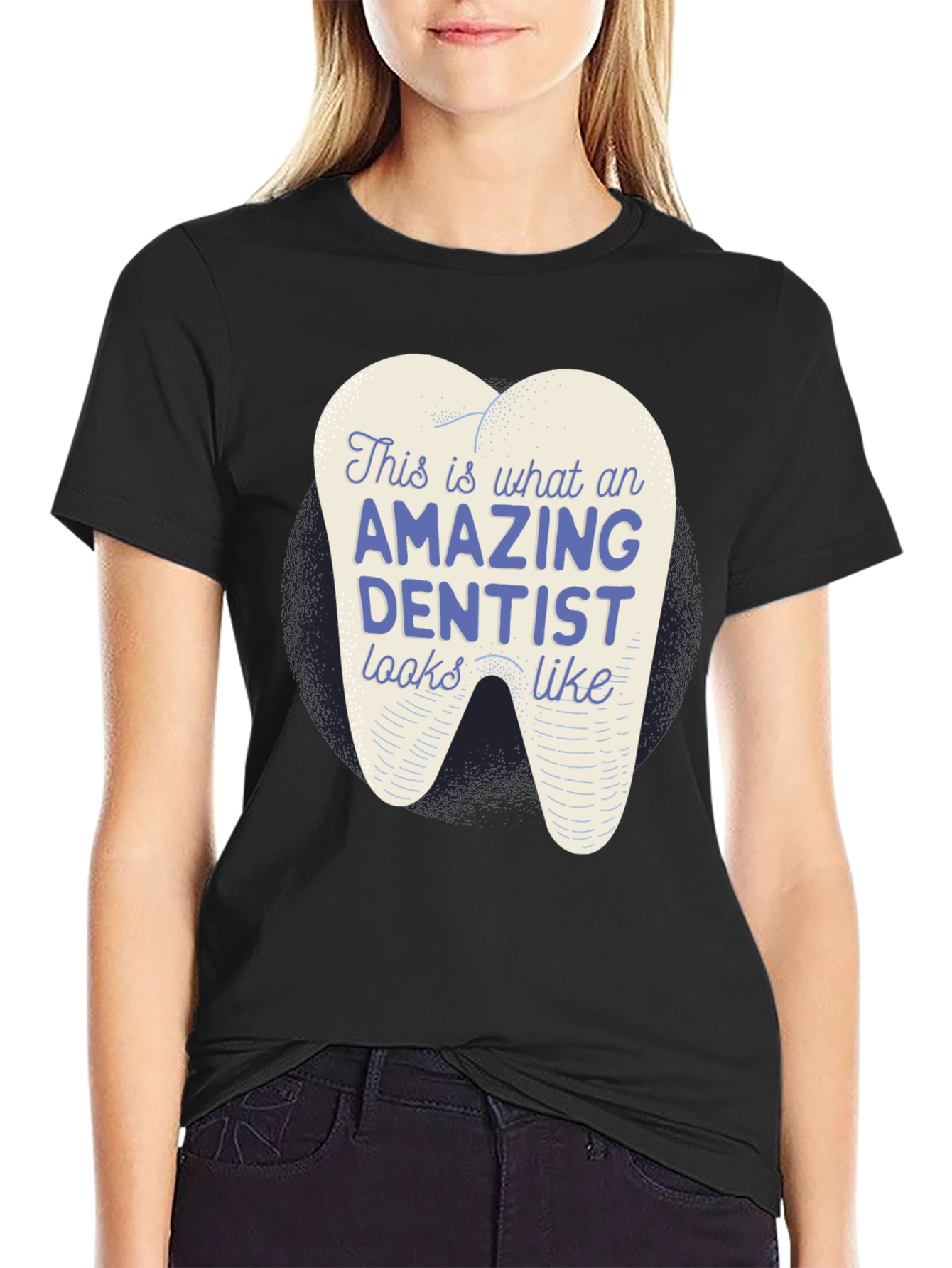 Amazing Dentist Graphic T-Shirt - Black Cotton Tee