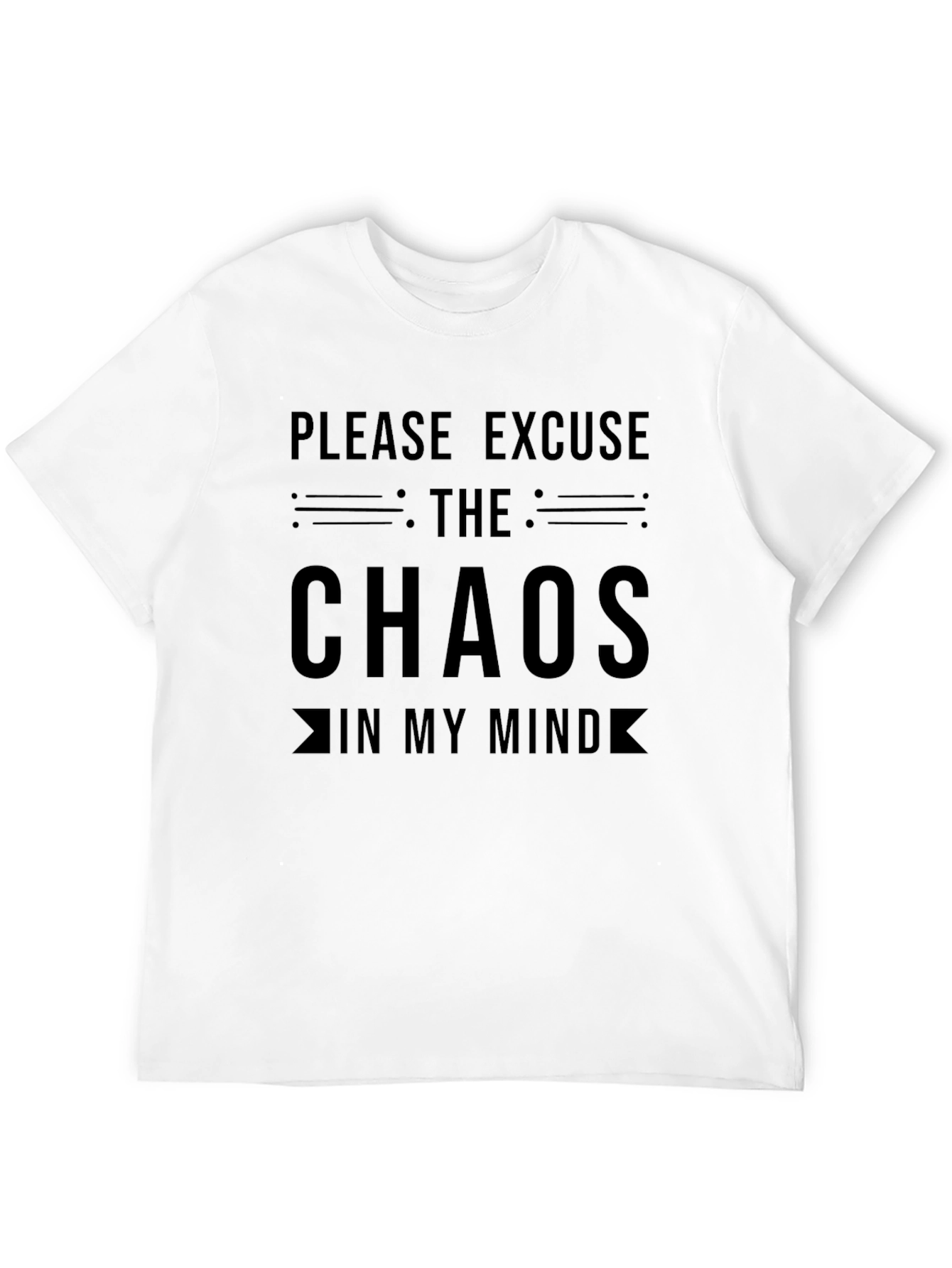 Chaos Mind Black T-Shirt - Funny Graphic Tee