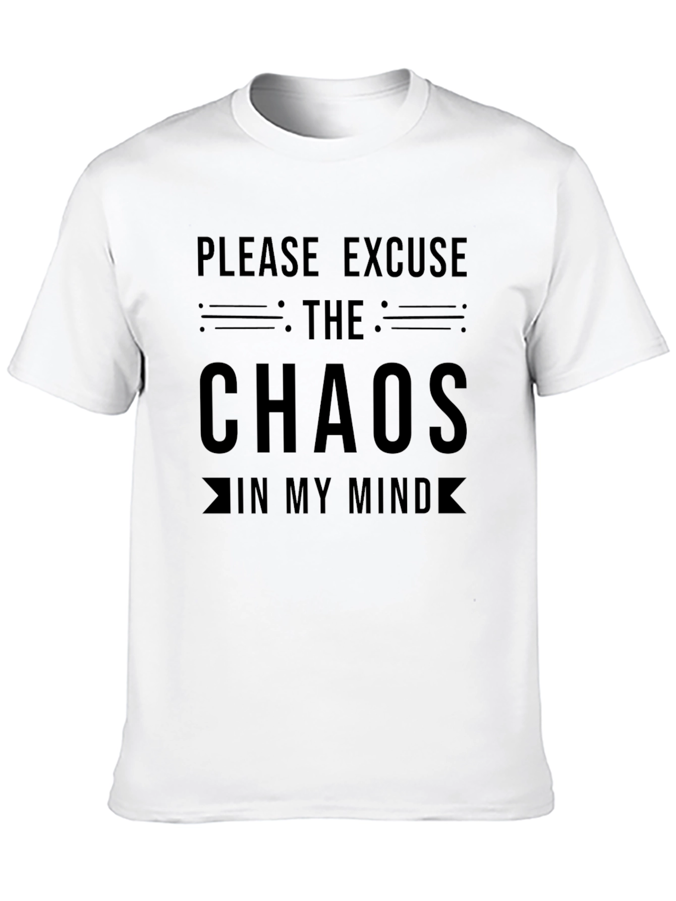 Chaos Mind Black T-Shirt - Funny Graphic Tee