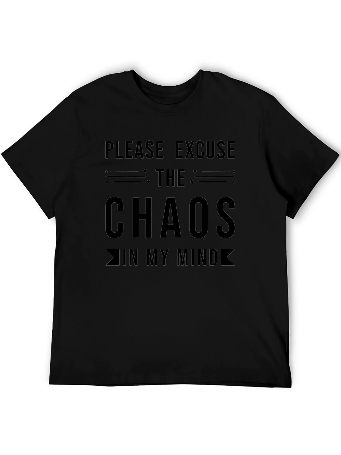 Chaos Mind Black T-Shirt - Funny Graphic Tee