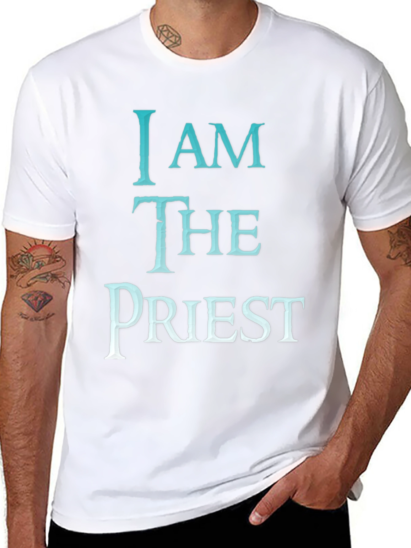 I AM THE PRIEST T-Shirt - Trendy Graphic Tee