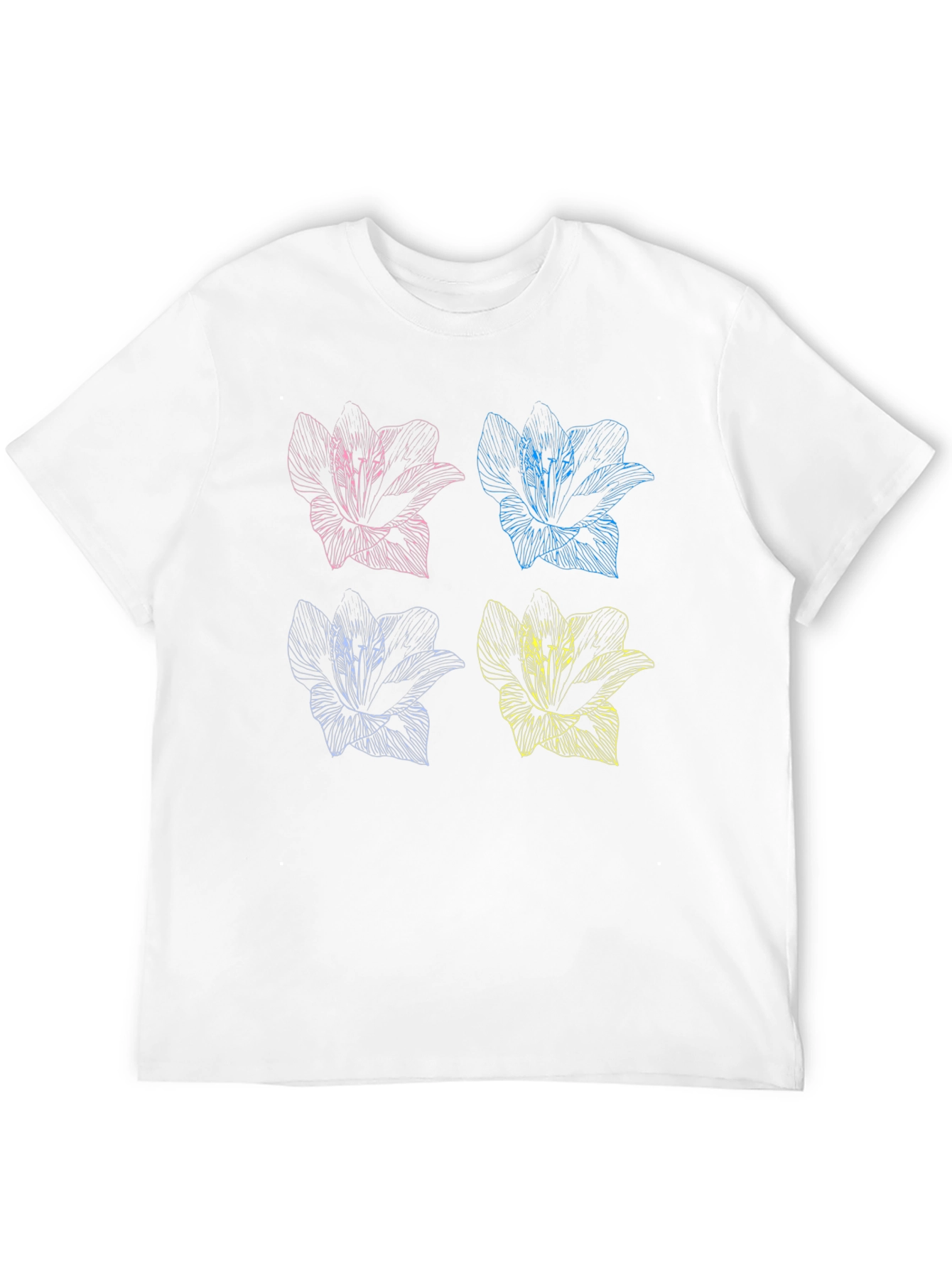 Floral Pop Art T-Shirt - Stylish Graphic Tee