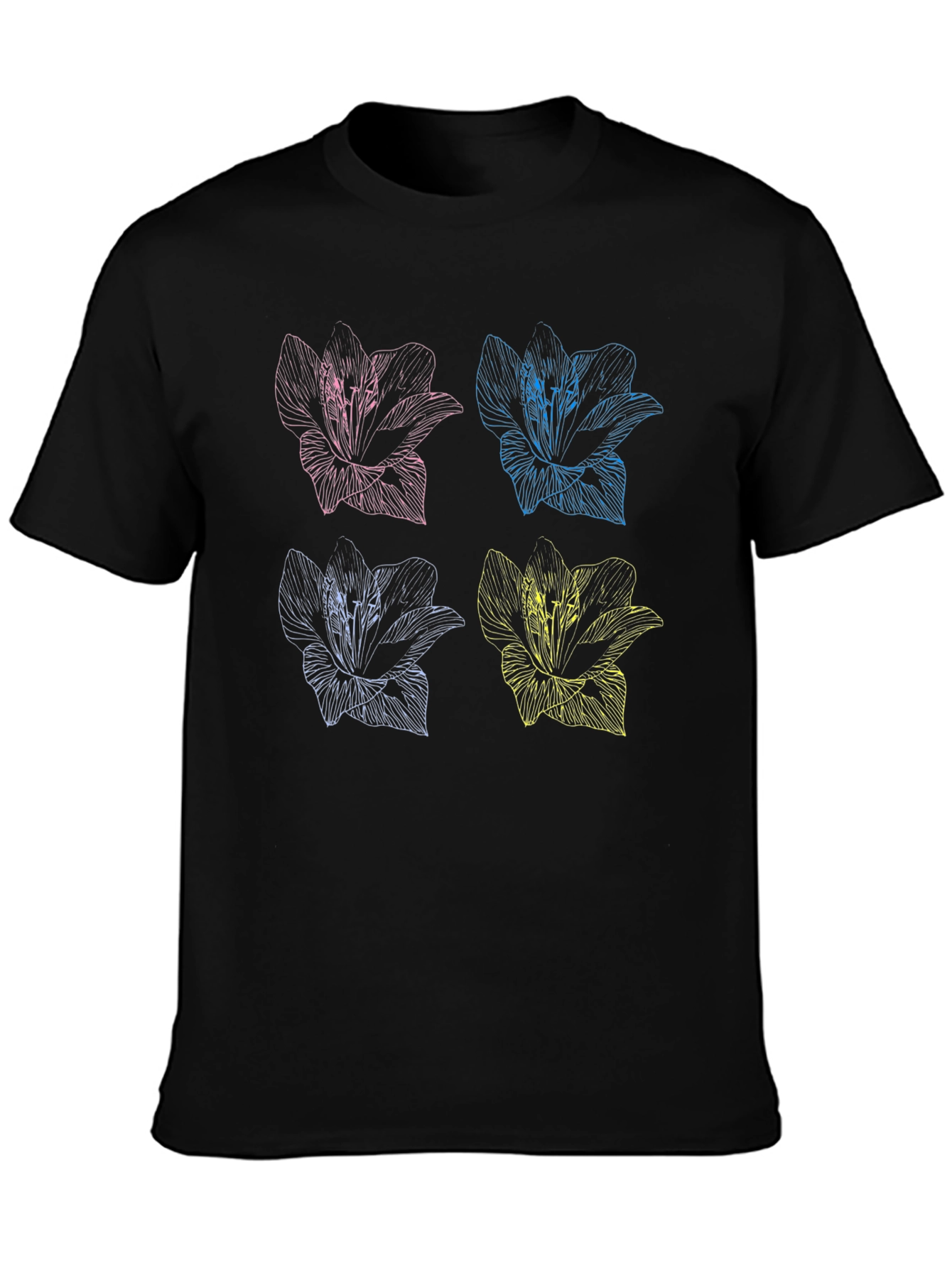 Floral Pop Art T-Shirt - Stylish Graphic Tee