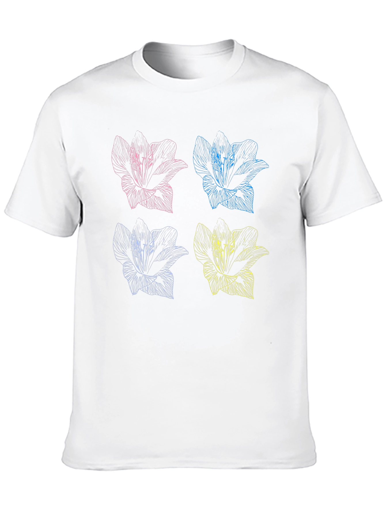 Floral Pop Art T-Shirt - Stylish Graphic Tee
