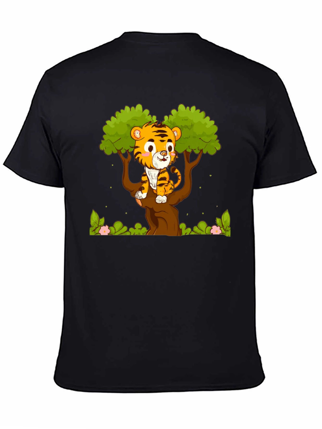 Cute Tiger Cub in Tree Graphic T-Shirt