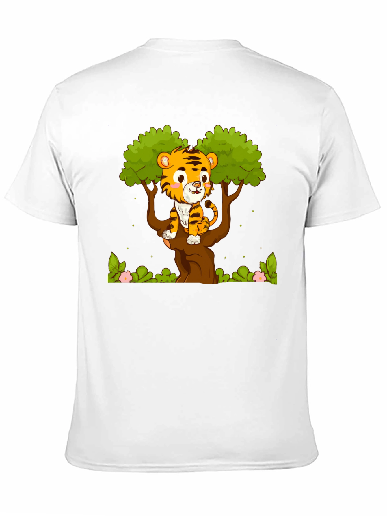 Cute Tiger Cub in Tree Graphic T-Shirt