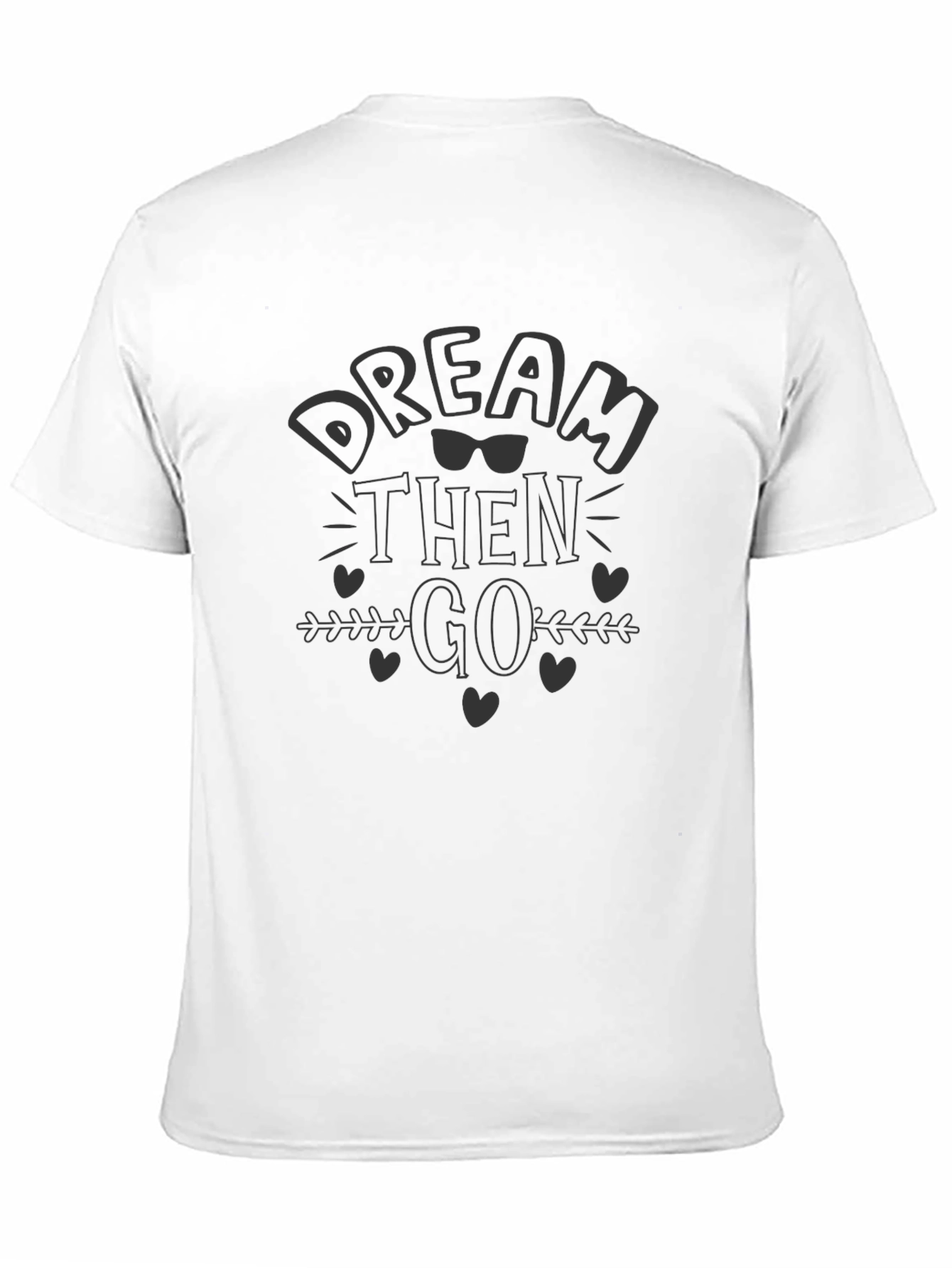 Dream Then Go Black Graphic Tee
