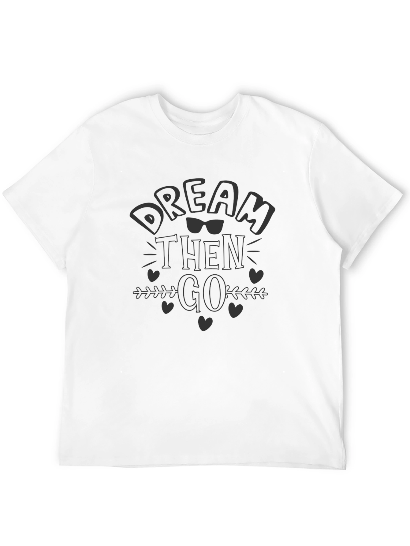 Dream Then Go Black Graphic Tee