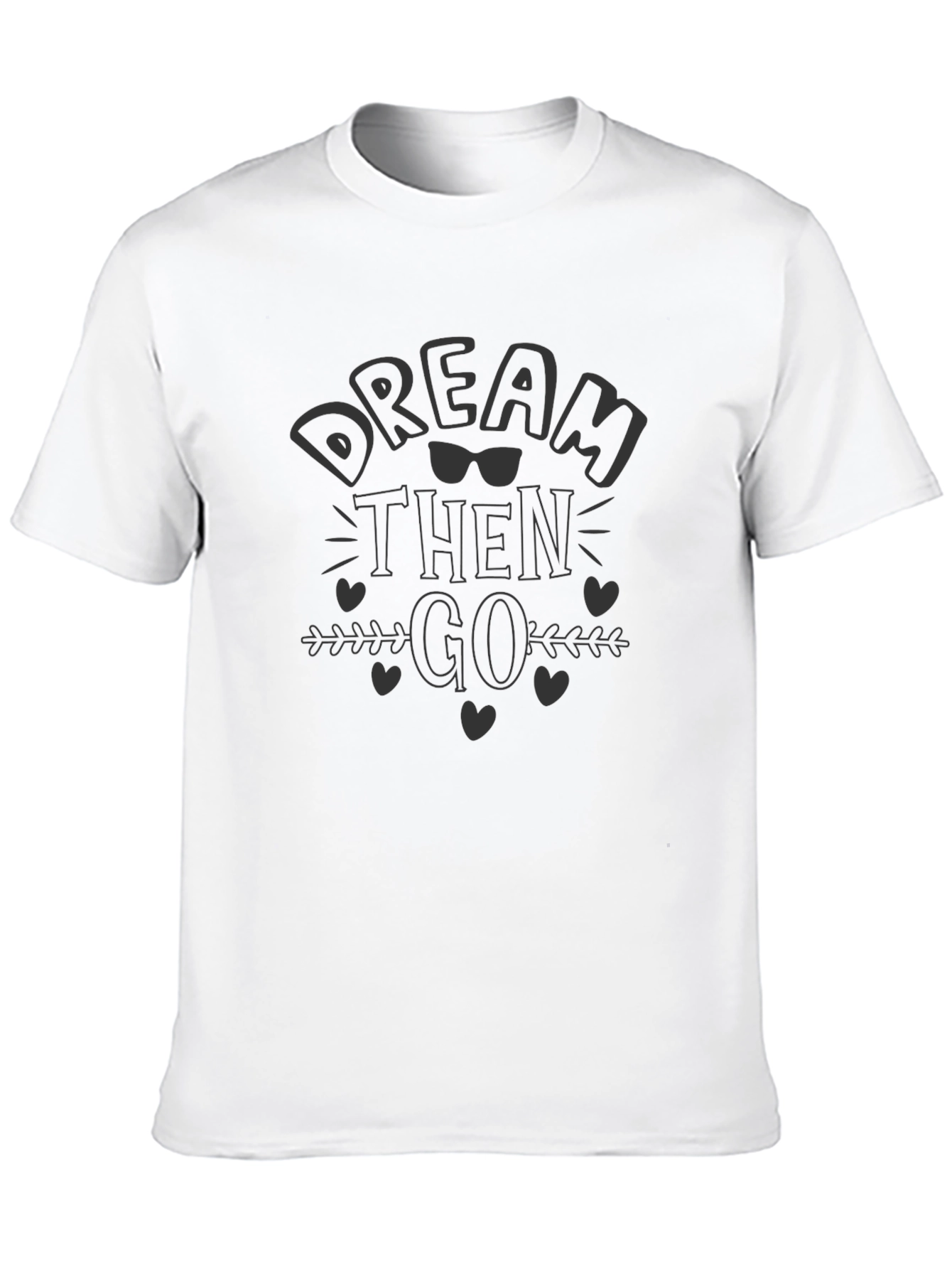 Dream Then Go Black Graphic Tee